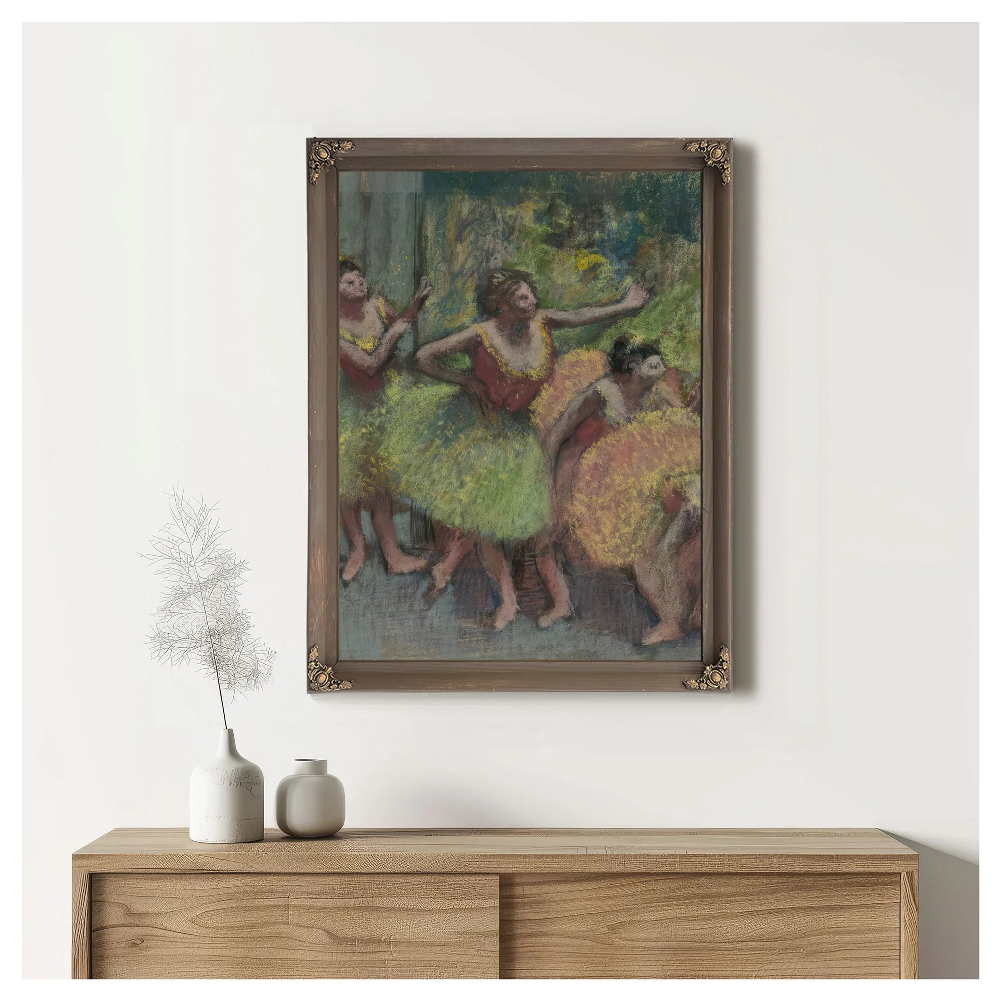 Dancers In Green And Yellow (Danseuses Vertes Et Jaunes) By Edgar Degas Fine Art Print