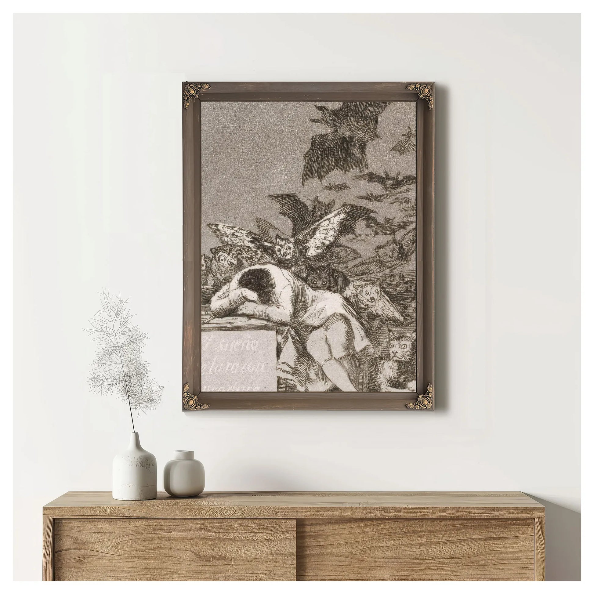 Francisco De Goya The Sleep Of Reason Produces Monsters 1799 By Francisco De Goya Fine Art Print