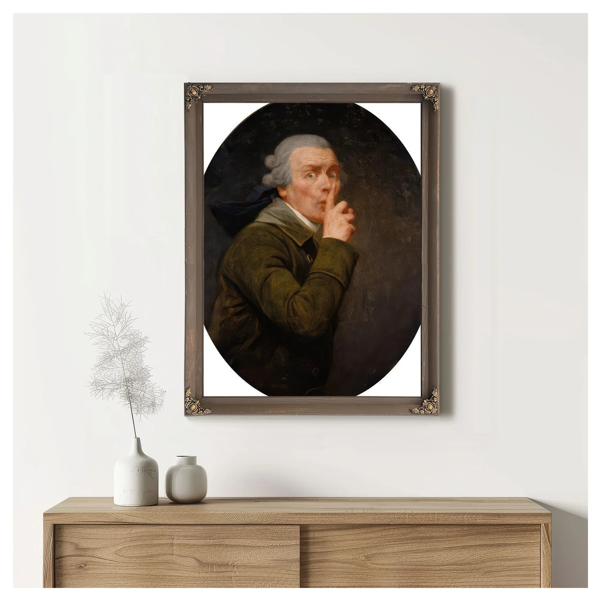 Le Discret 1791 By Joseph Ducreux Fine Art Print