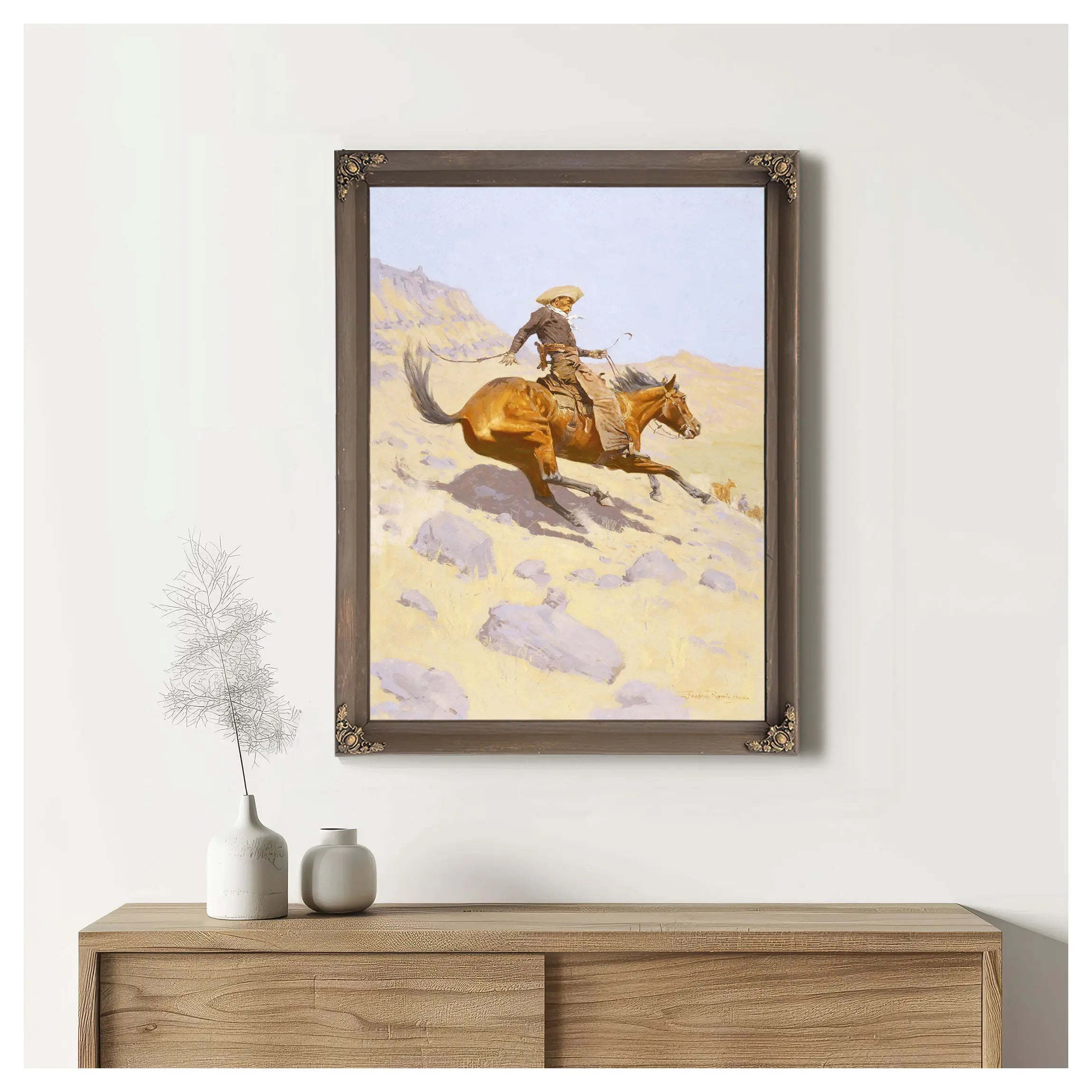 The Cowboy By Frederic S Remington  by Frederic Remington