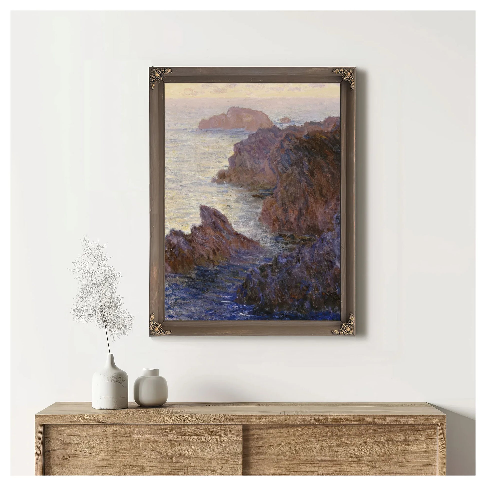 Rocky Point At Port Goulphar By Claude Monet Fine Art Print