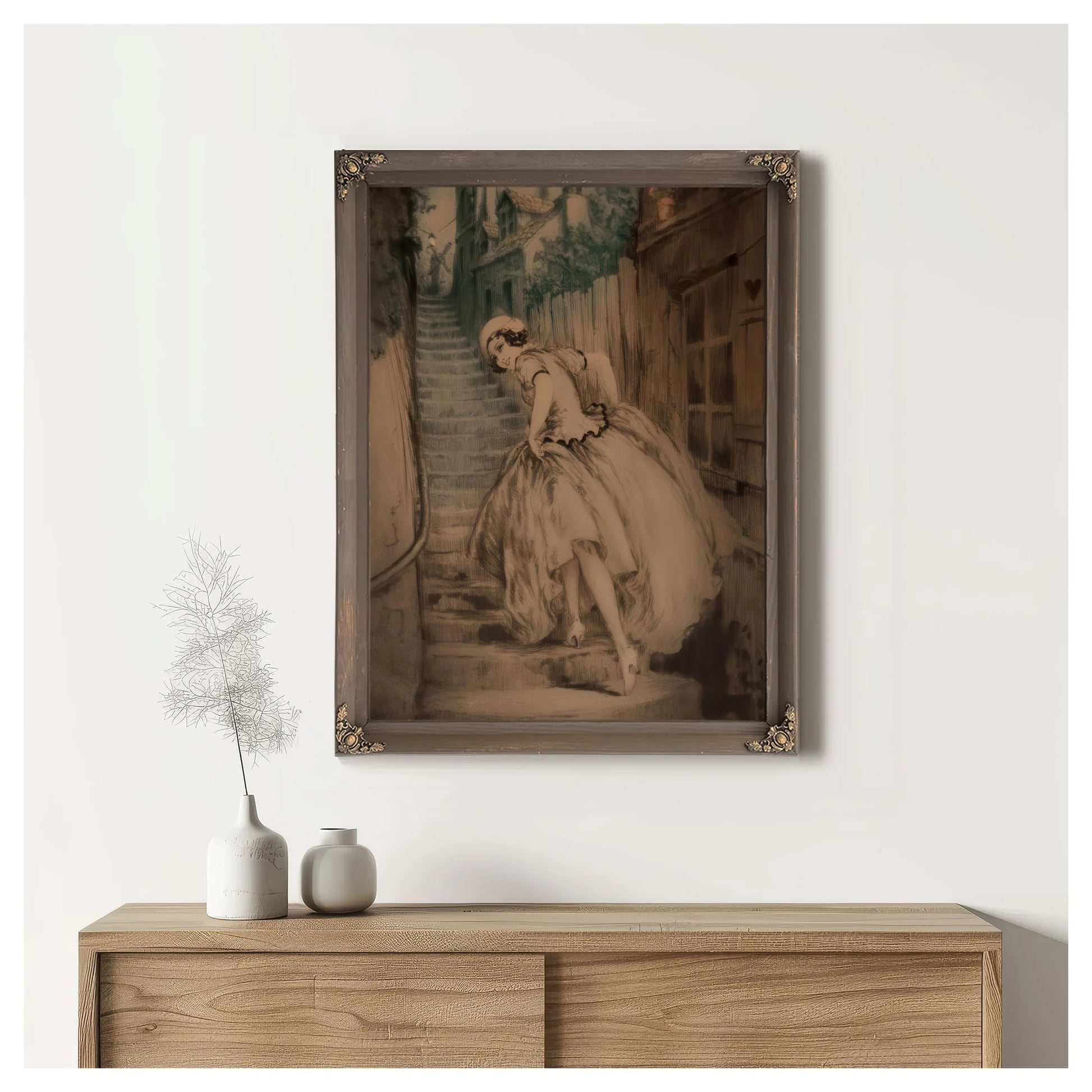 Charm Of Montmartre 1932 By Louis Icart Fine Art Print