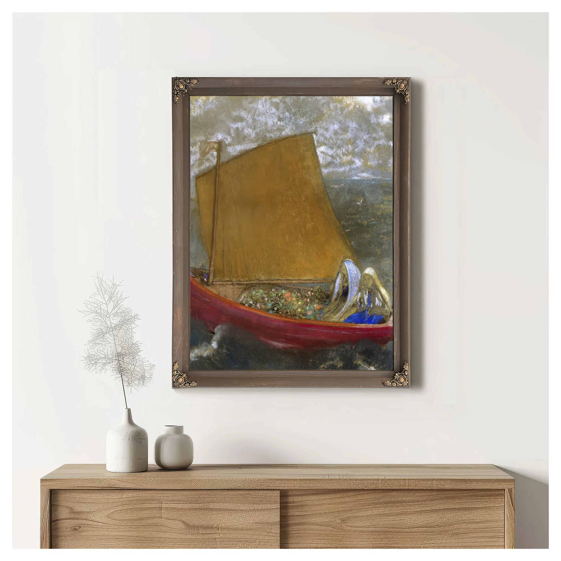 La Voile Jaune (The Yellow Sail) By Odilon Redon Fine Art Print