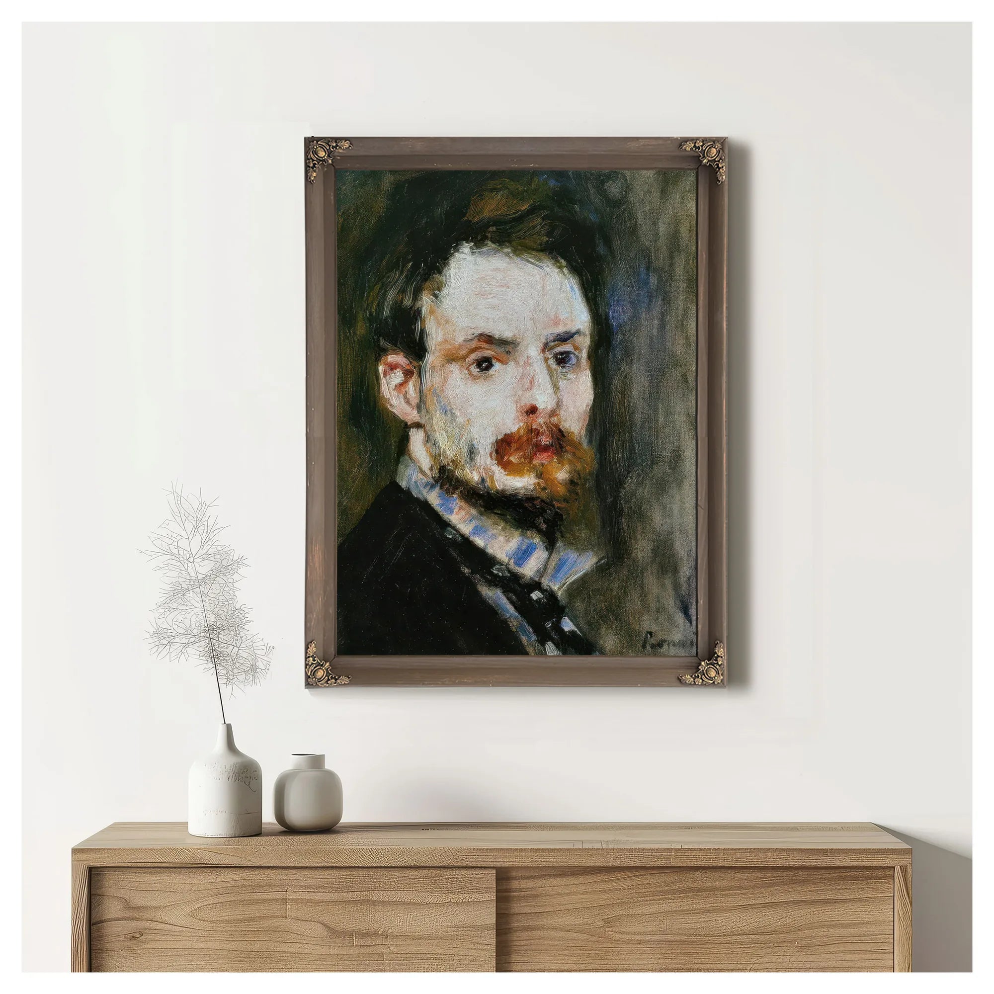 Autoportrait 1875 By Pierre Auguste Renoir Fine Art Print