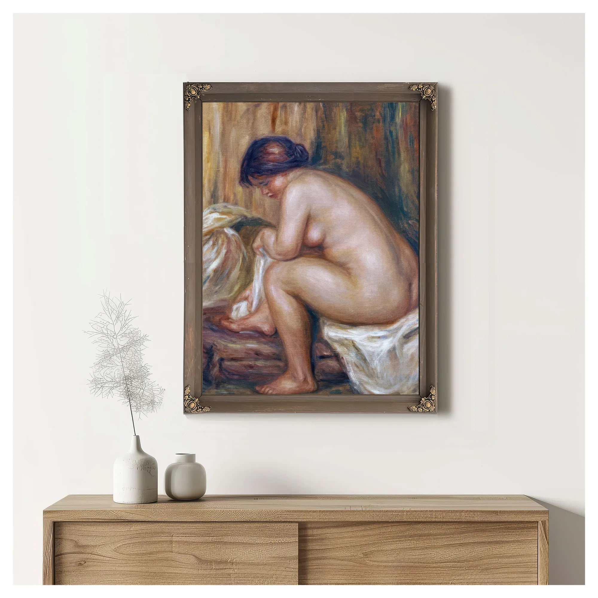 After The Bath By Pierre Auguste Renoir Fine Art Print
