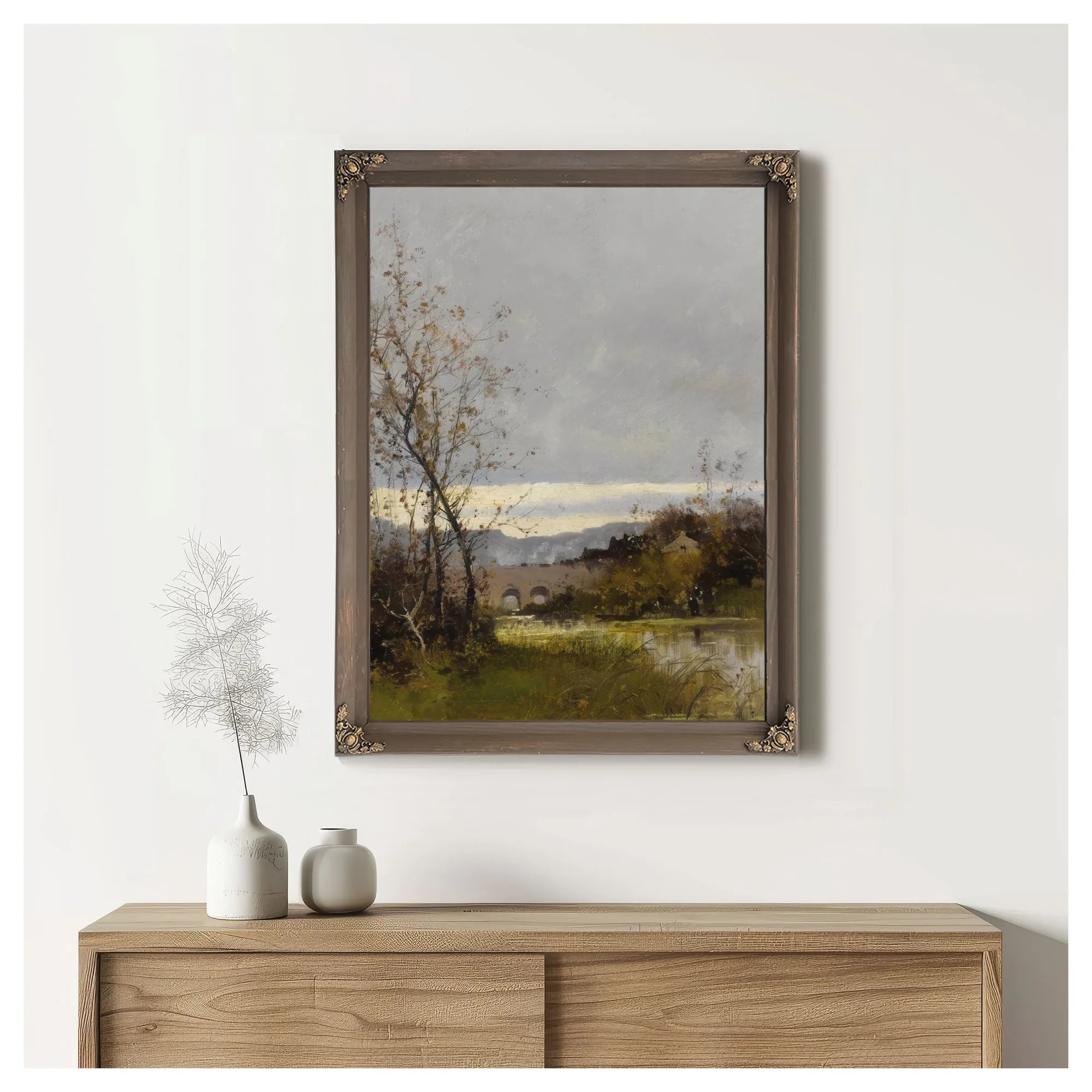 Along The Riverbank Normandy By Eugene Galien Laloue Fine Art Print