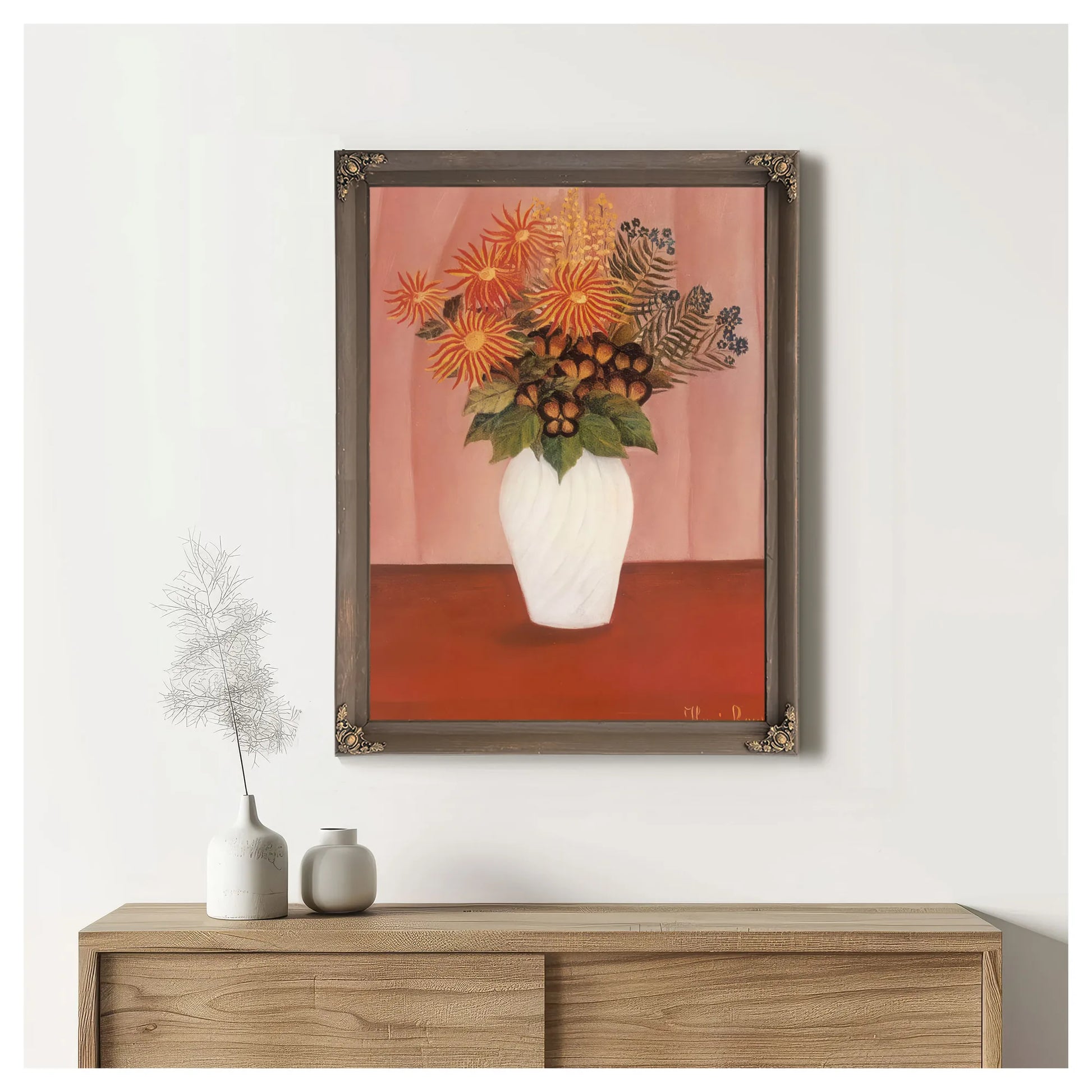 Flower 1895 1900 Fleurs By Henri Rousseau Fine Art Print