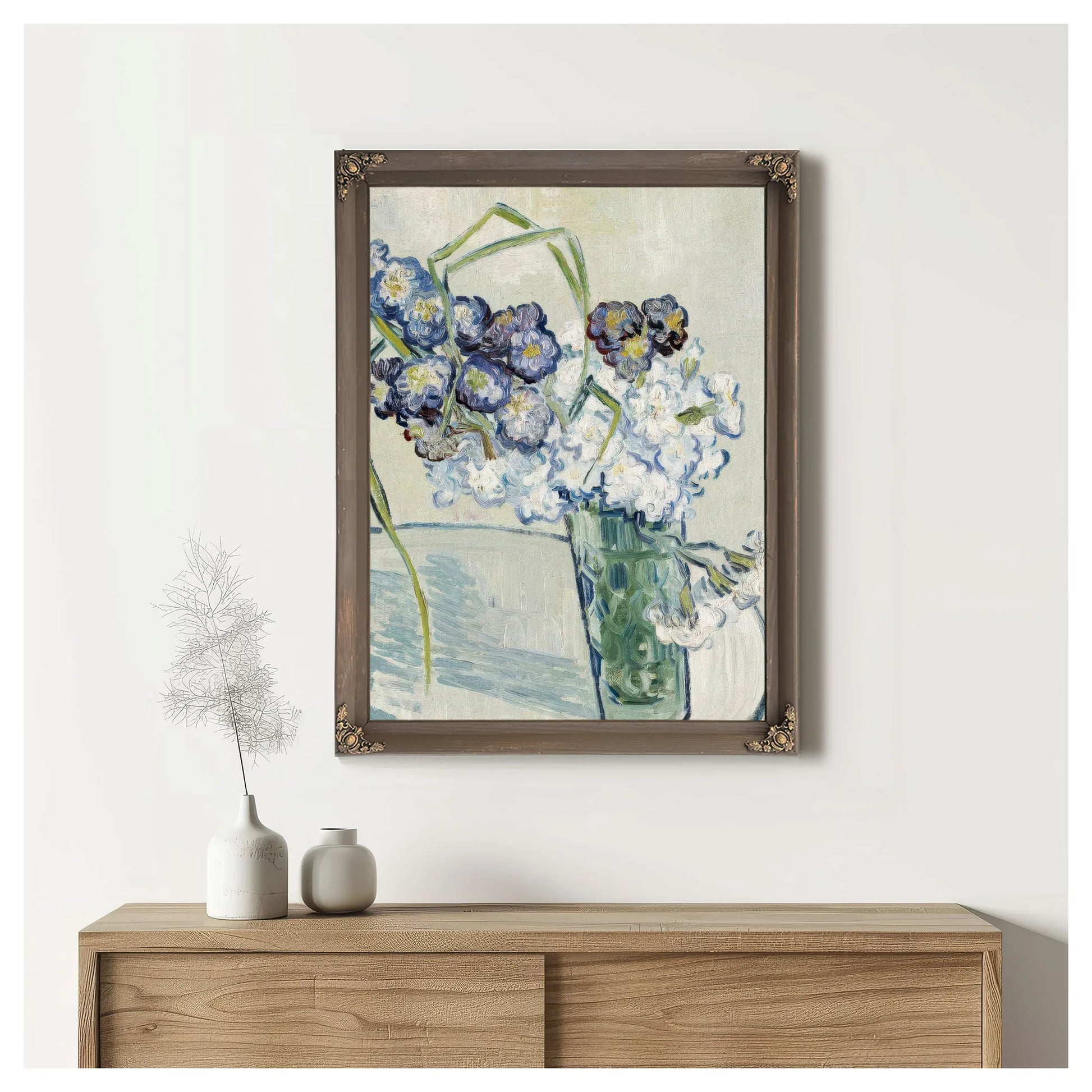 Still Life Vase Of Carnations By Vincent Van Gogh Fine Art Print