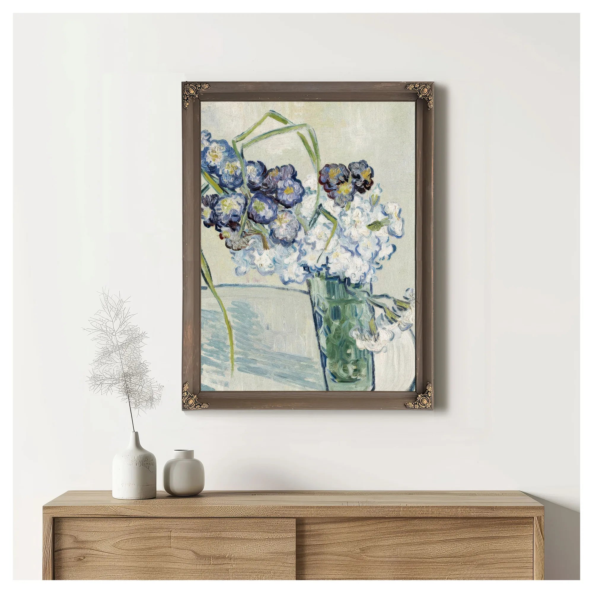 Still Life Vase Of Carnations By Vincent Van Gogh Fine Art Print