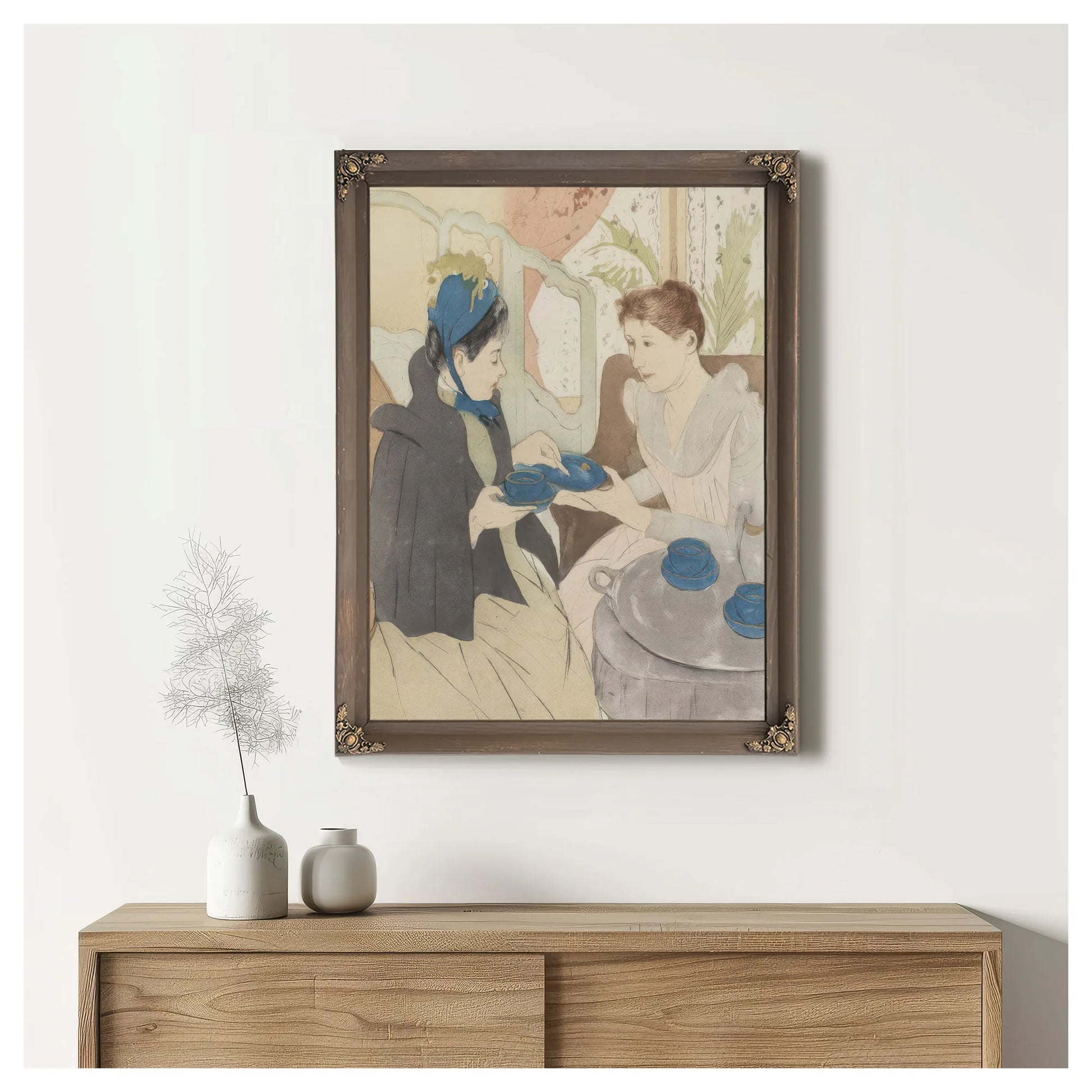 Afternoon Tea Party By Mary Cassatt Fine Art Print
