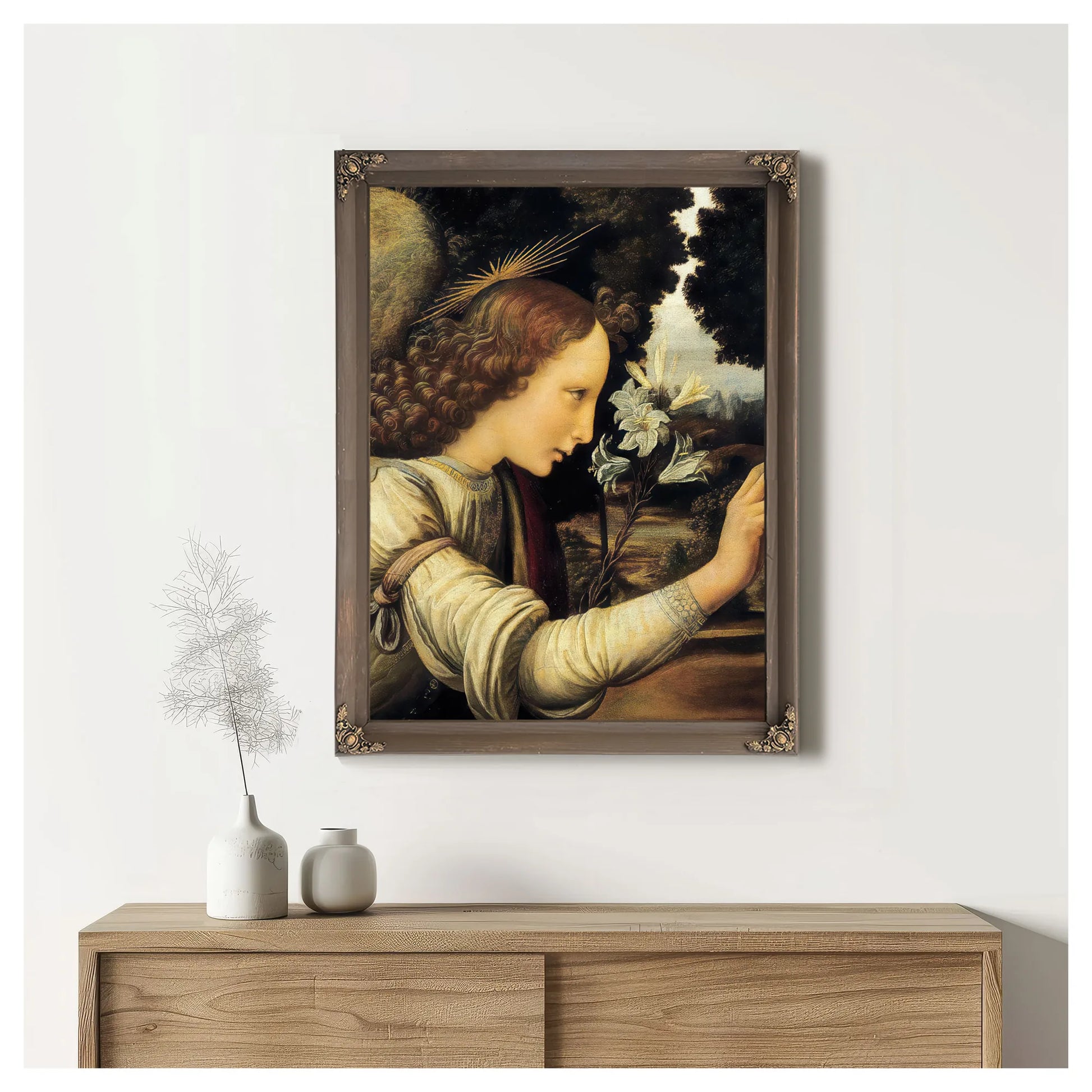 Angel By Leonardo Da Vinci Fine Art Print