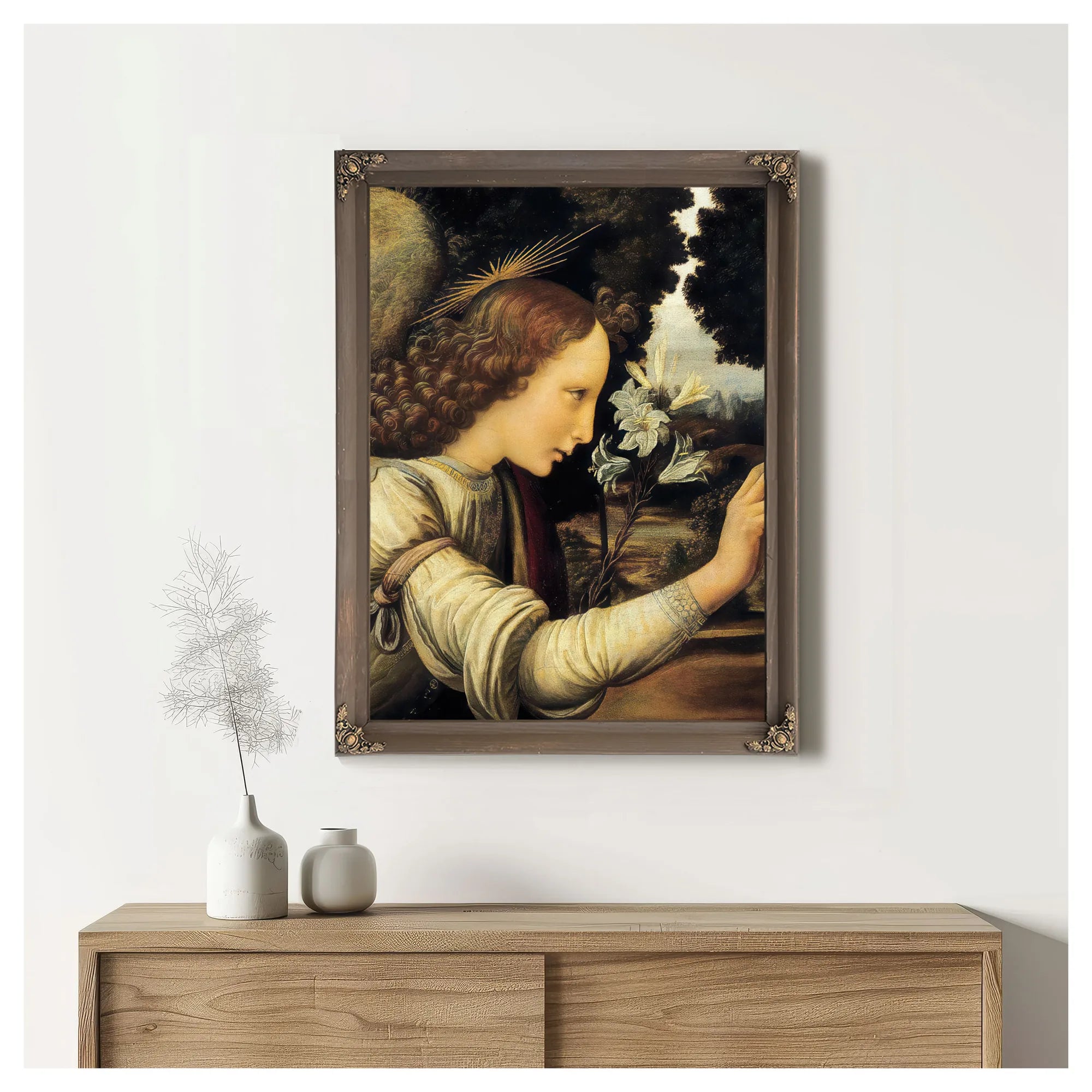 Angel By Leonardo Da Vinci Fine Art Print
