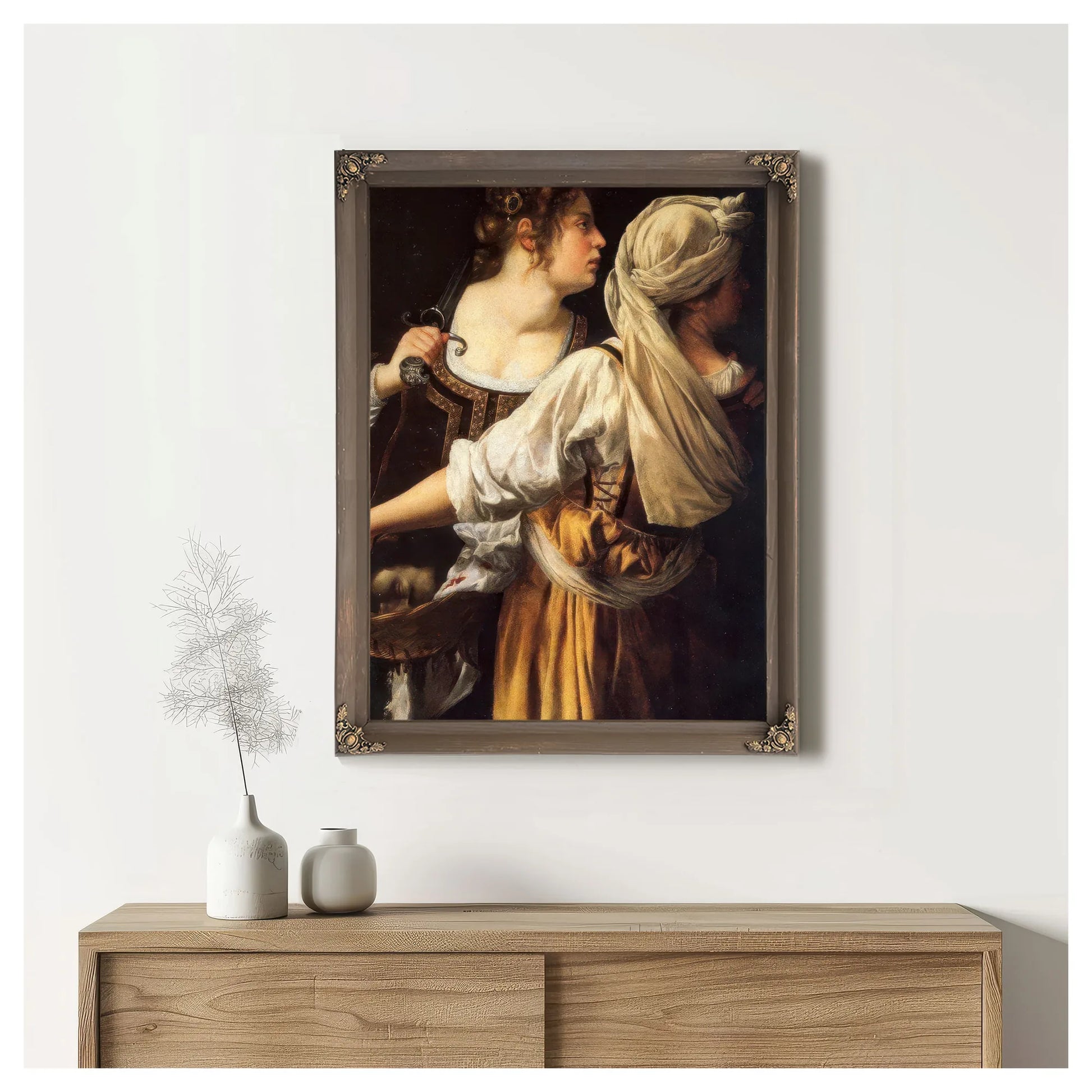 Judith And Her Maidservant 1619 By Artemisia Gentileschi Fine Art Print