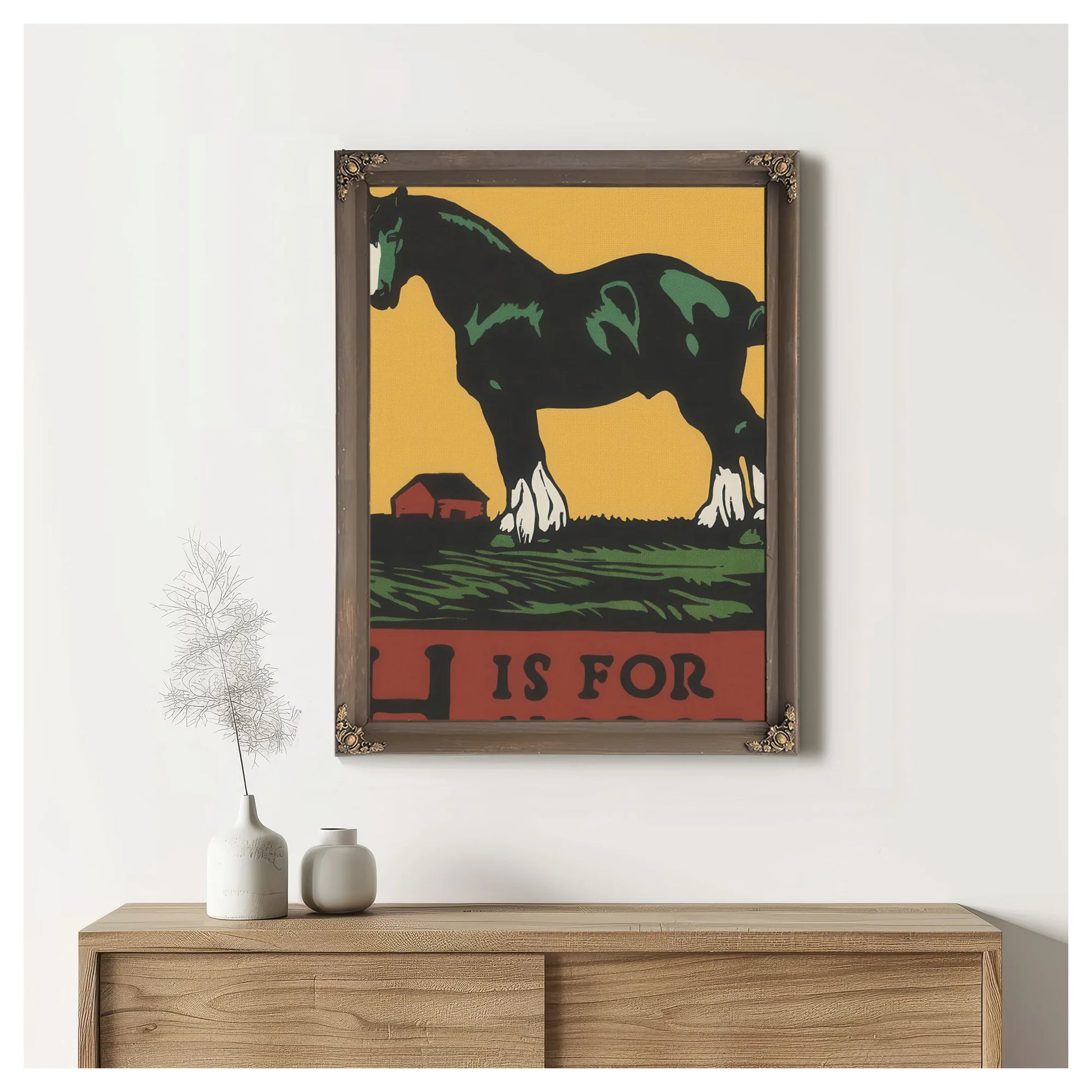 Alphabet H Is For Horse By C.B. Falls Fine Art Print
