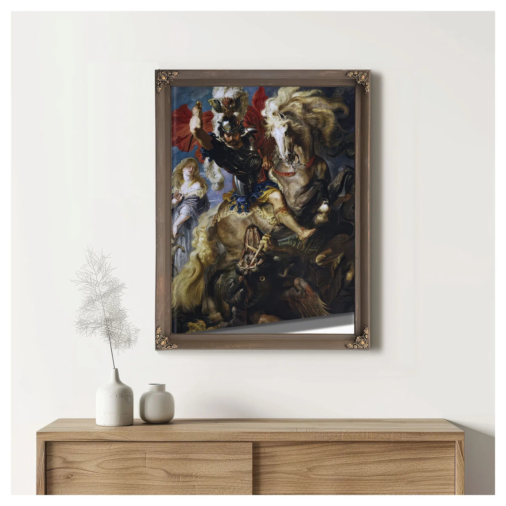 Peter Paul Rubens Saint George And The Dragon 1607 By Peter Paul Rubens Fine Art Print