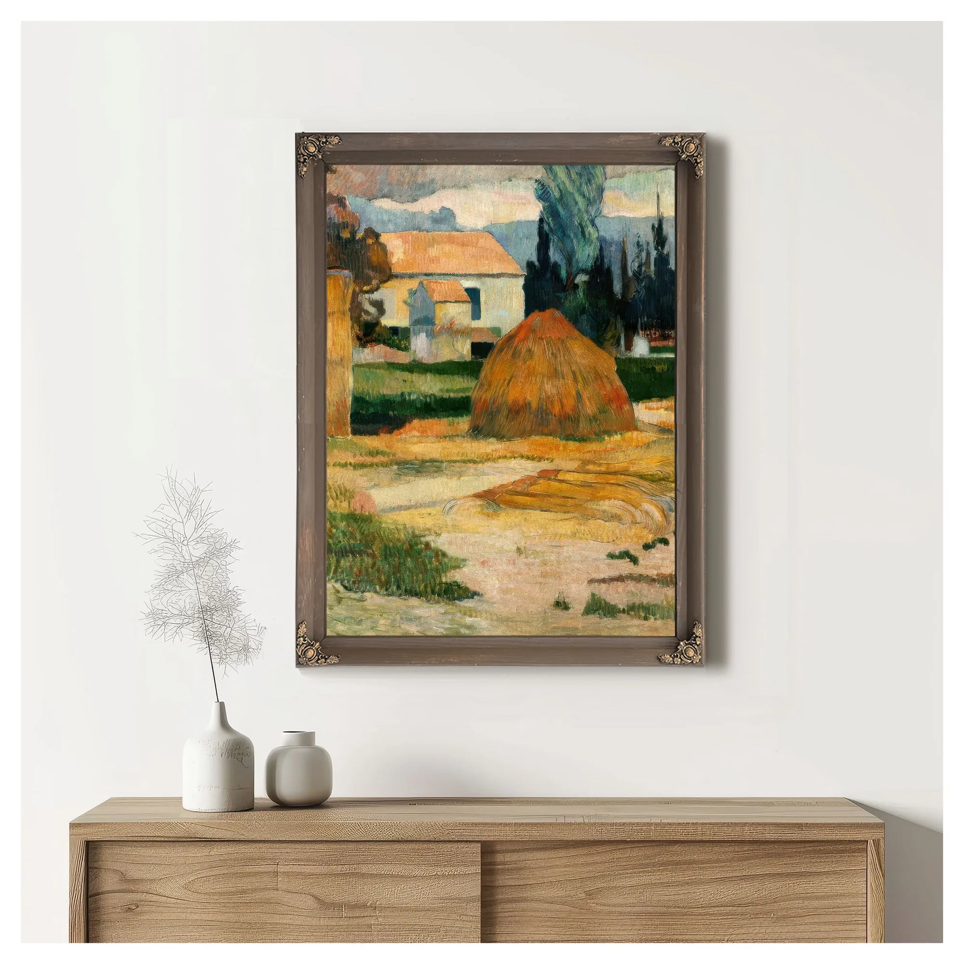 Landscape Near Arles by Paul Gauguin Fine Art Print