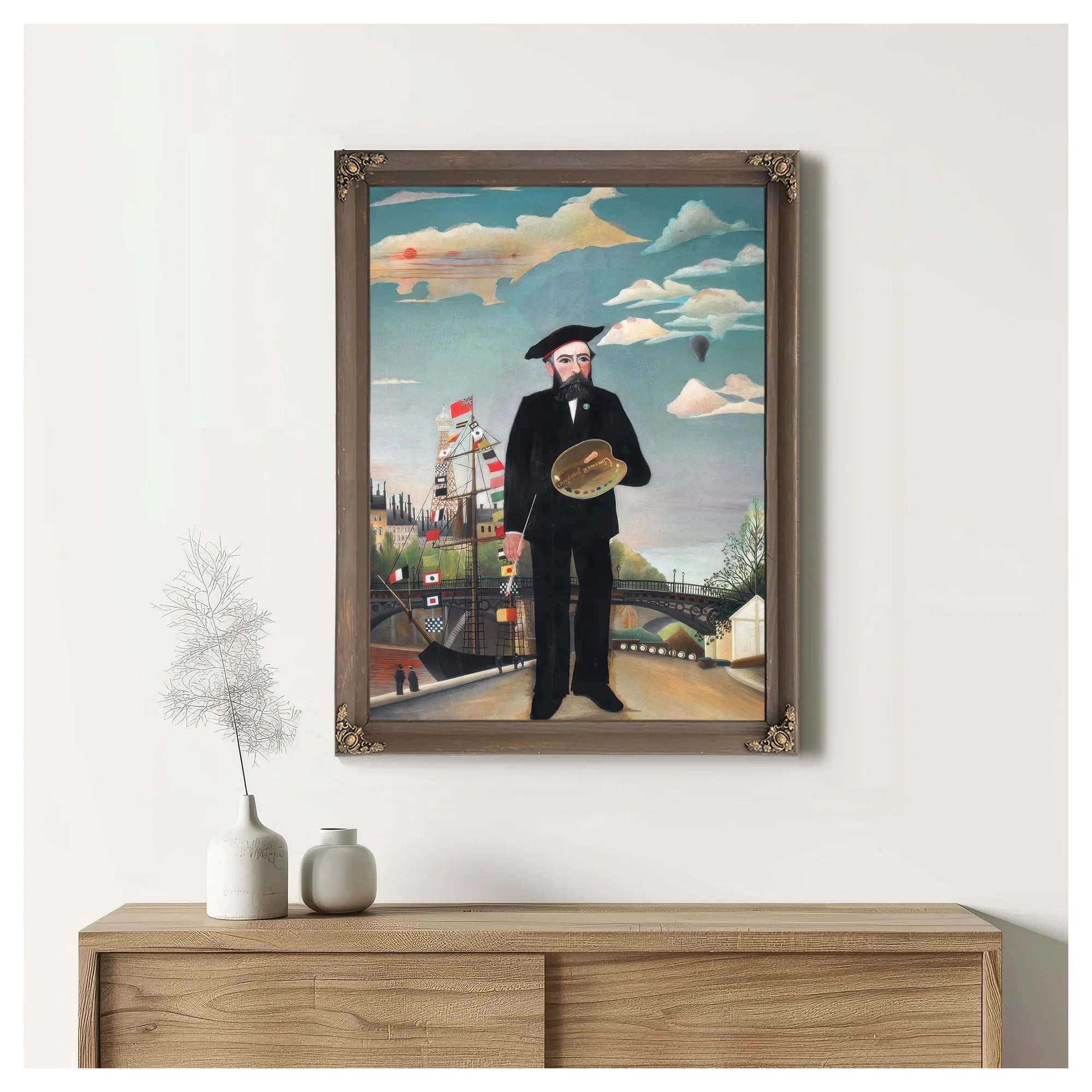 Myself Portrait Landscape By Henri Julien Felix Rousseau Fine Art Print