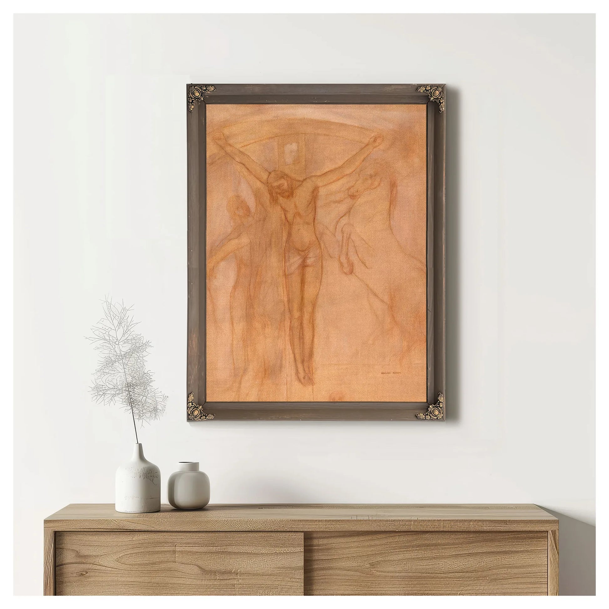Christ On The Cross By Odilon Redon Fine Art Print