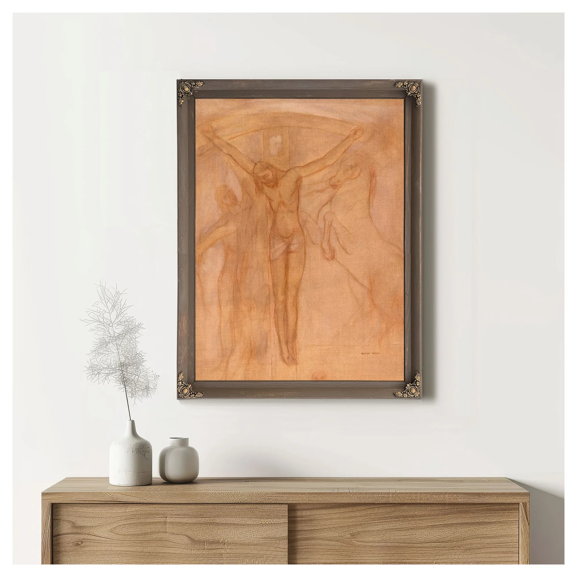 Christ On The Cross By Odilon Redon Fine Art Print
