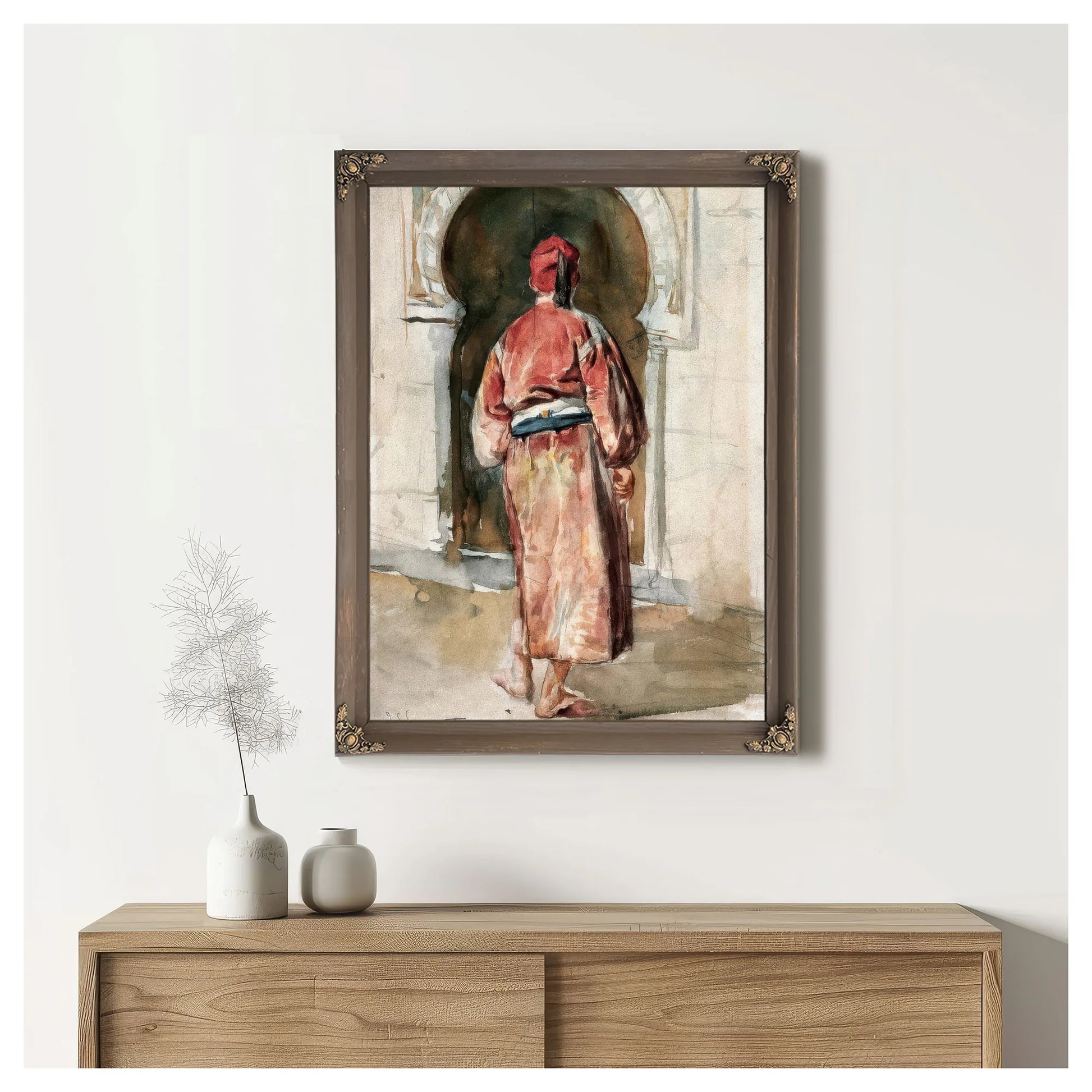 Figure Of A Tunisian Man Seen From Behind By John Singer Sargent Fine Art Print