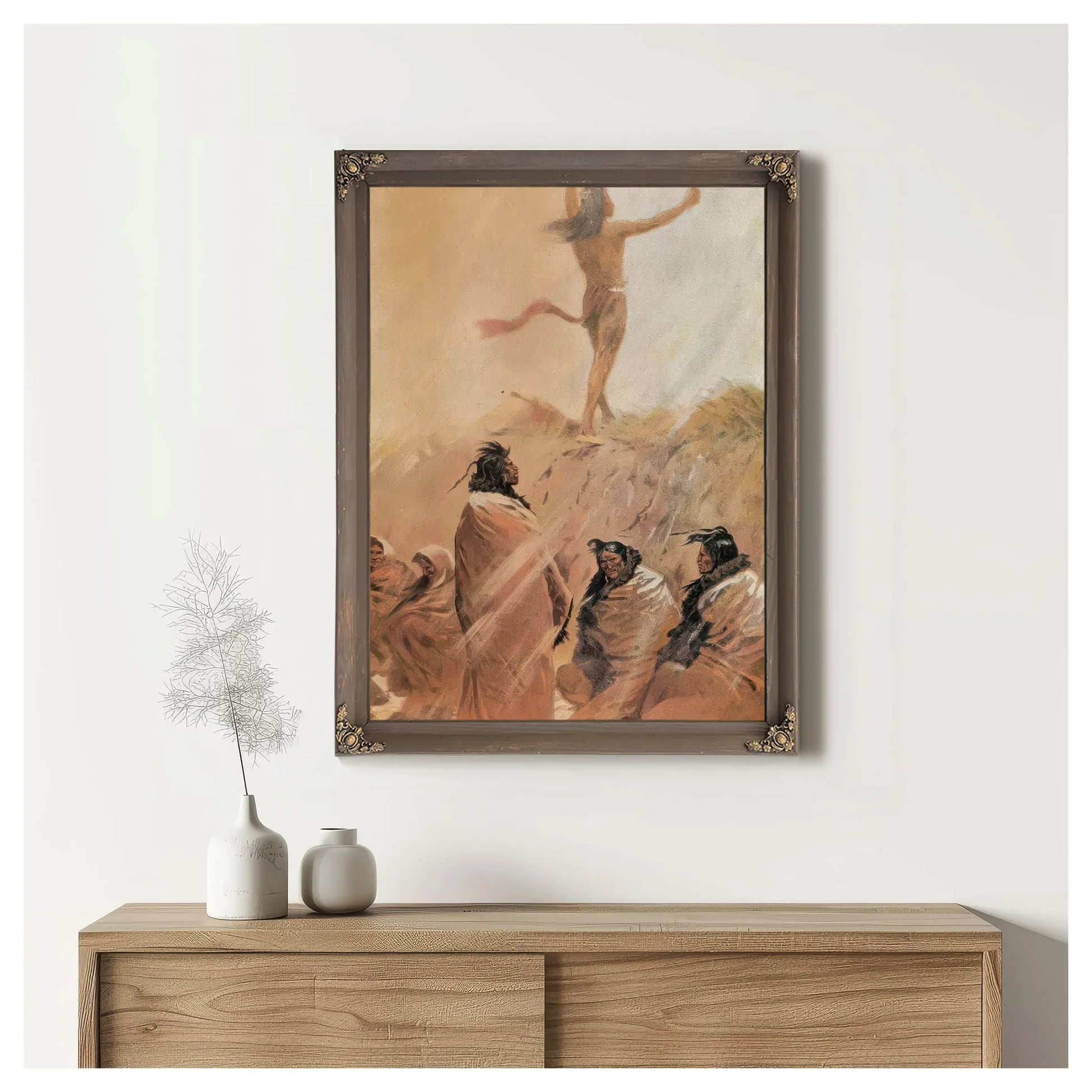The Fire Eater Raised His Arms Heavenward By Frederic Remington Fine Art Print