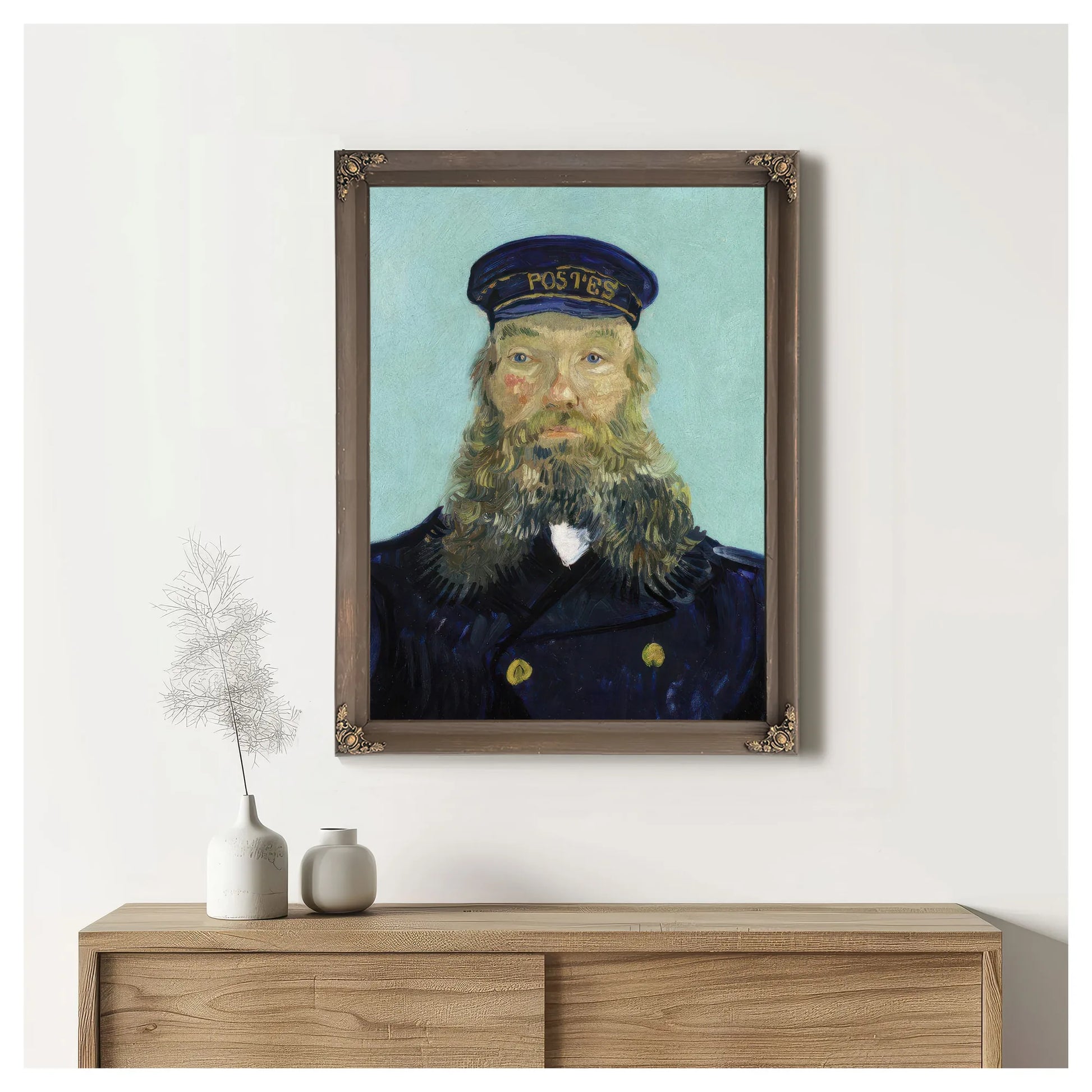 Portrait Of Postman Roulin By Vincent Van Gogh Fine Art Print