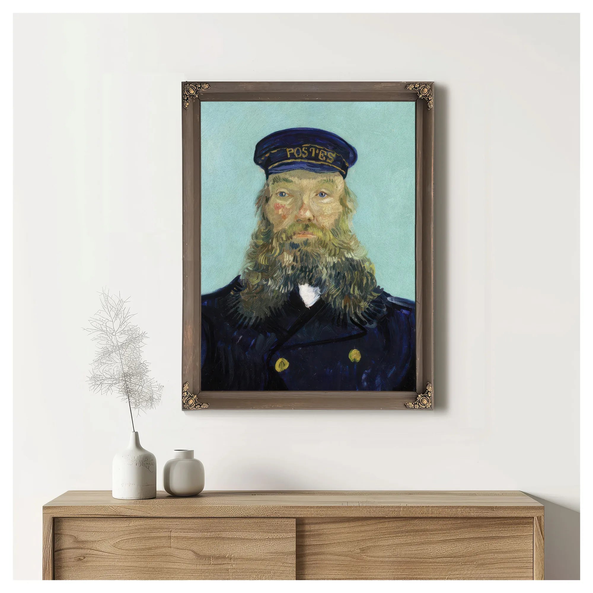 Portrait Of Postman Roulin By Vincent Van Gogh Fine Art Print