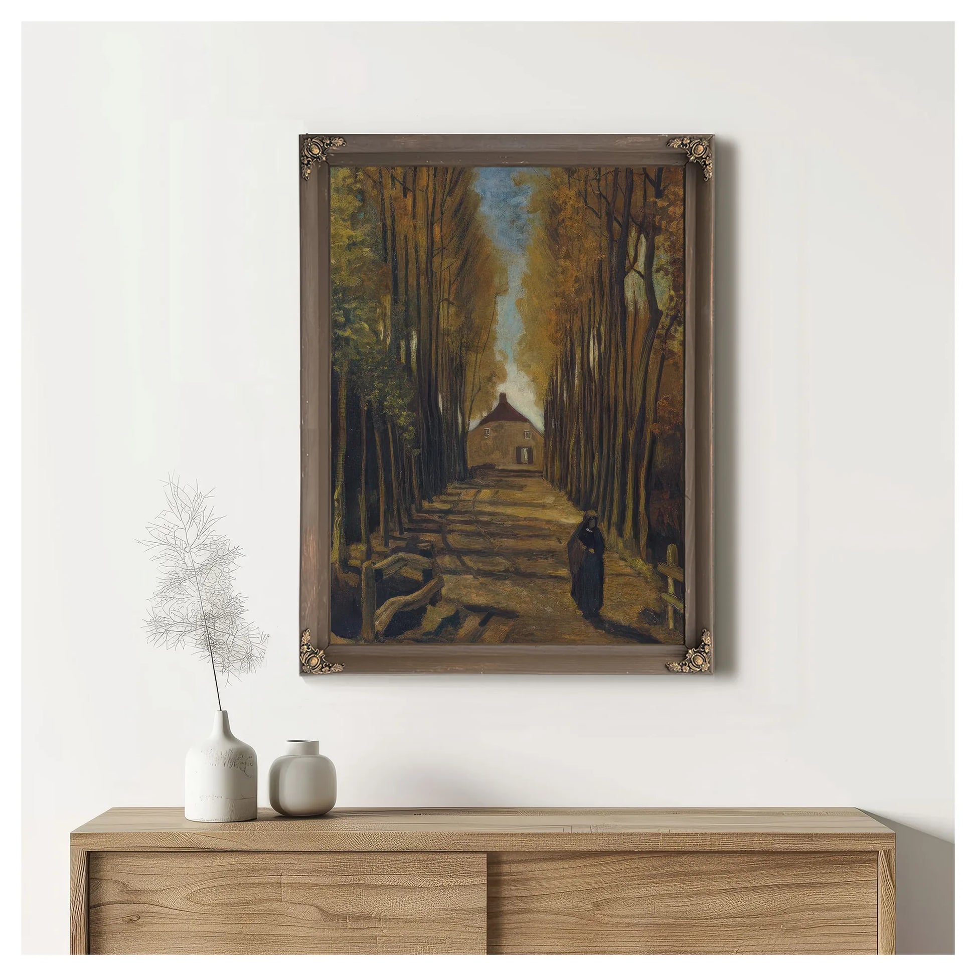 Avenue Of Poplars In Autumn By Vincent Van Gogh Fine Art Print