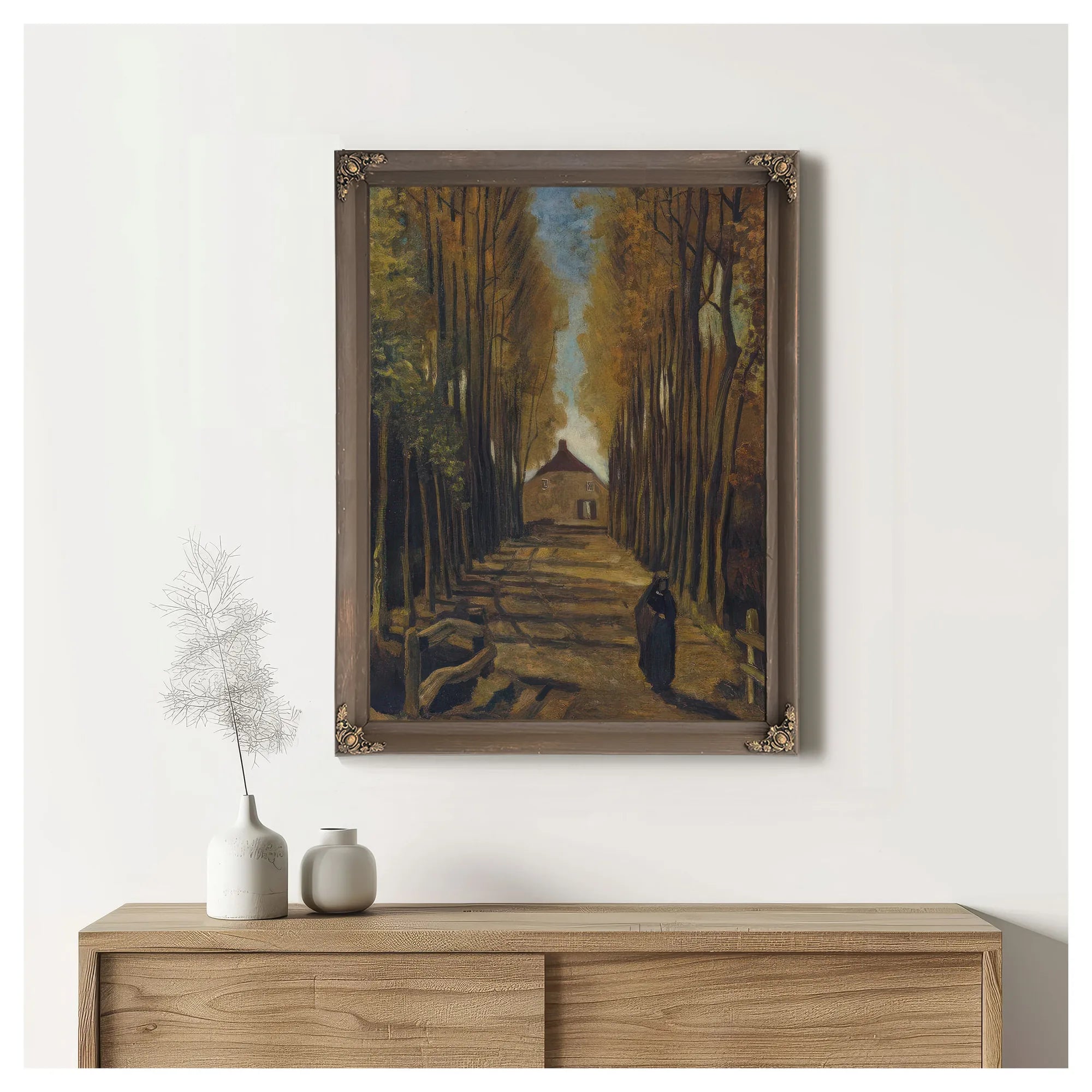 Avenue Of Poplars In Autumn By Vincent Van Gogh Fine Art Print