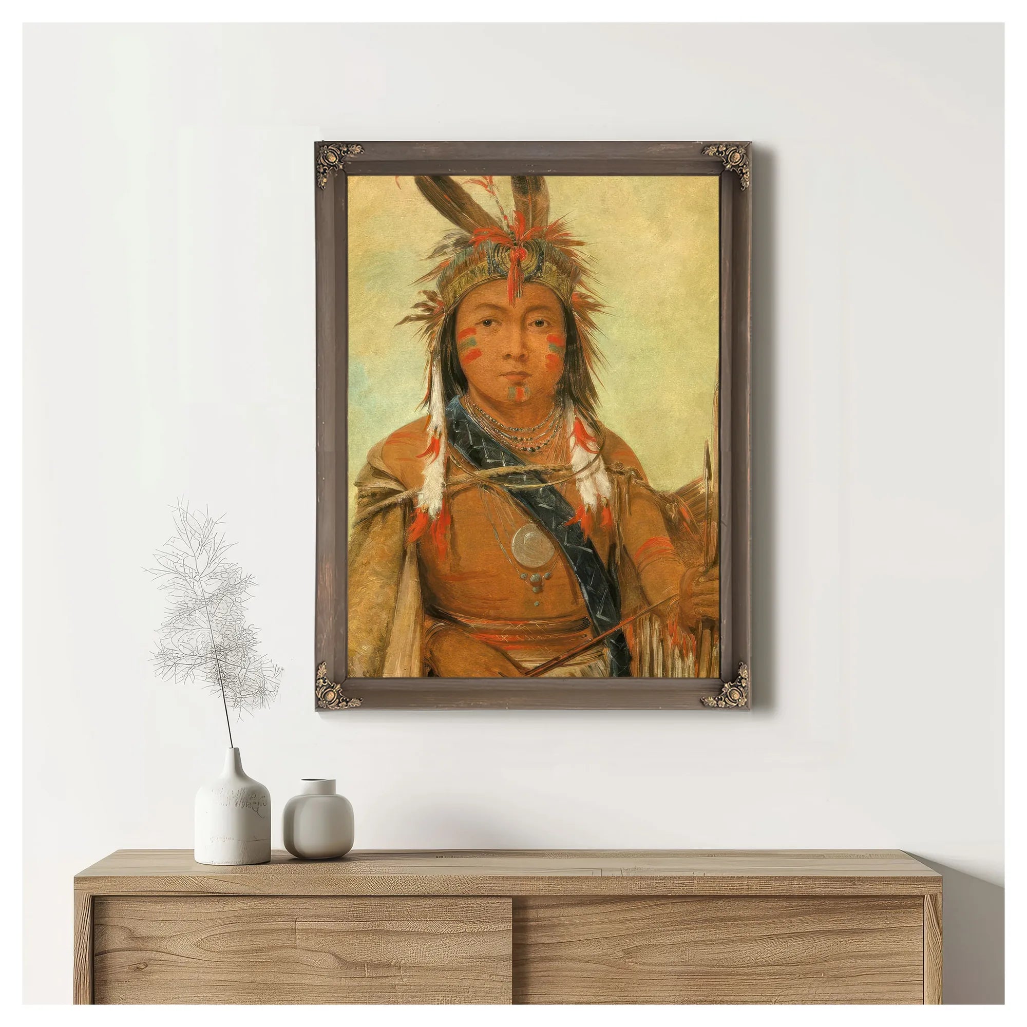 Ud Je Jock, Pelican, A Boy By George Catlin Fine Art Print