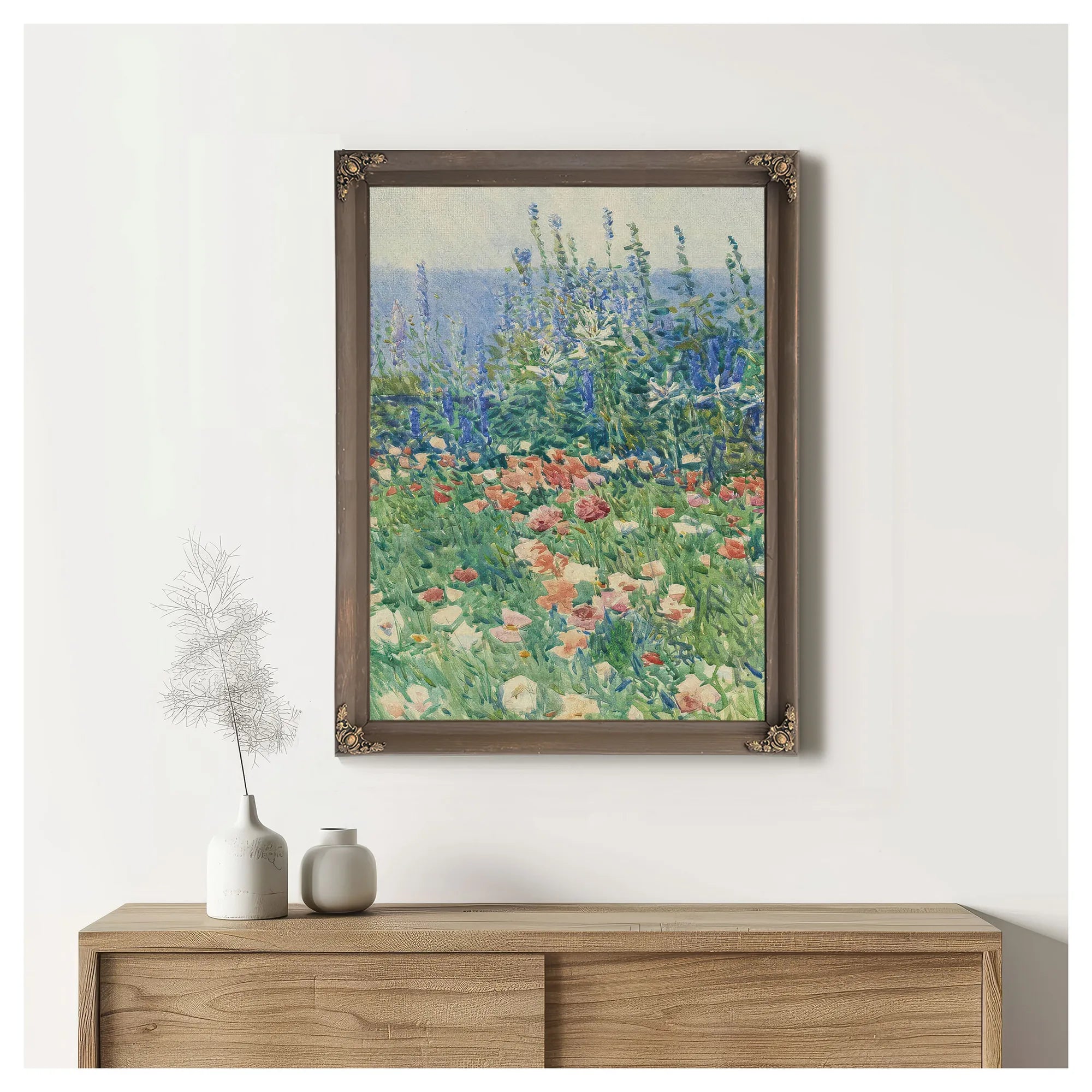 Flower Garden, Isles Of Shoals By Childe Hassam Fine Art Print