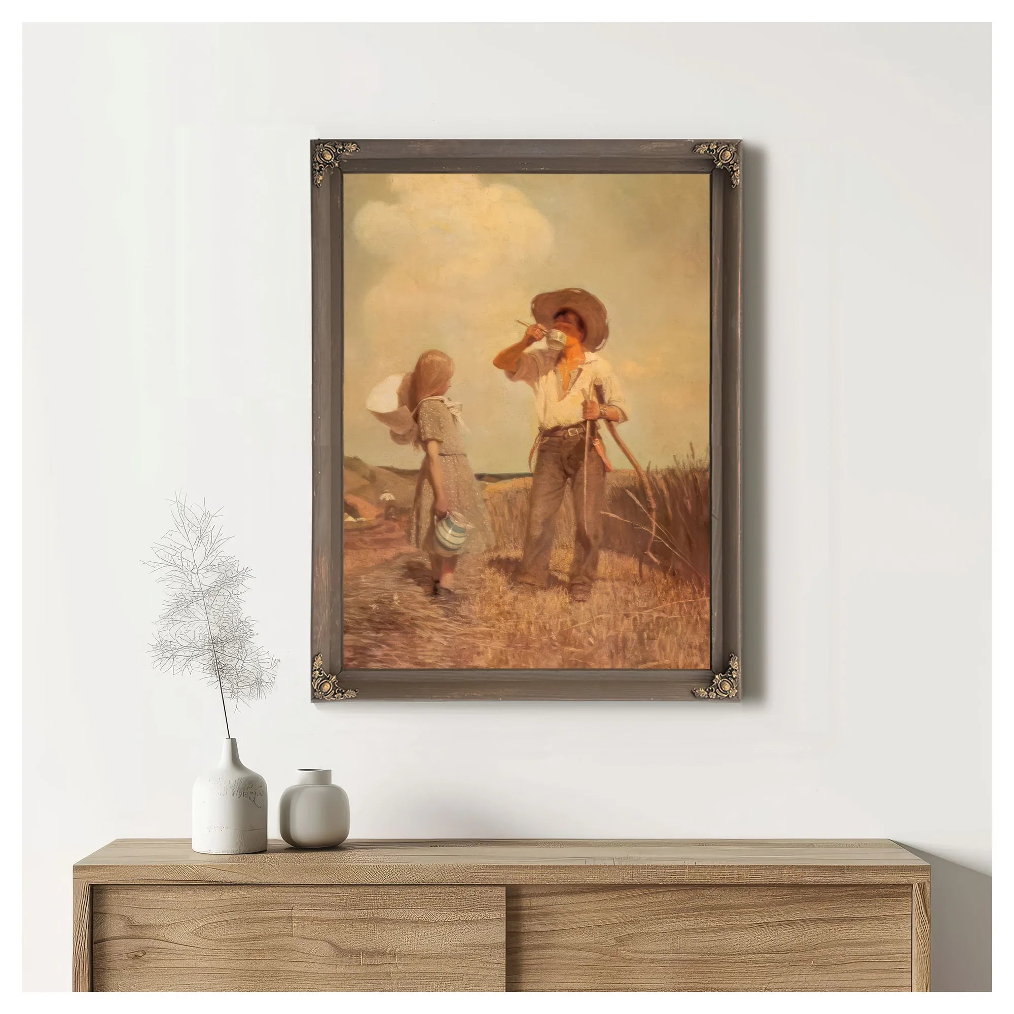 Mowing By NC Wyeth Fine Art Print