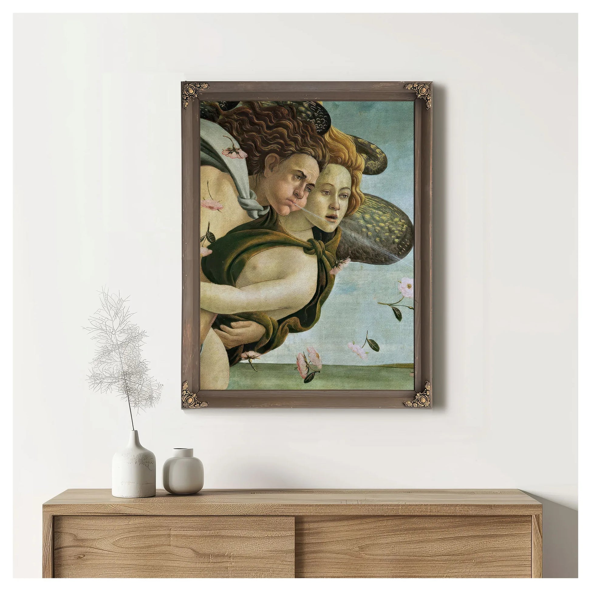 Zephyr And Chloris Detail From The Birth Of Venus By Sandro Botticelli Fine Art Print