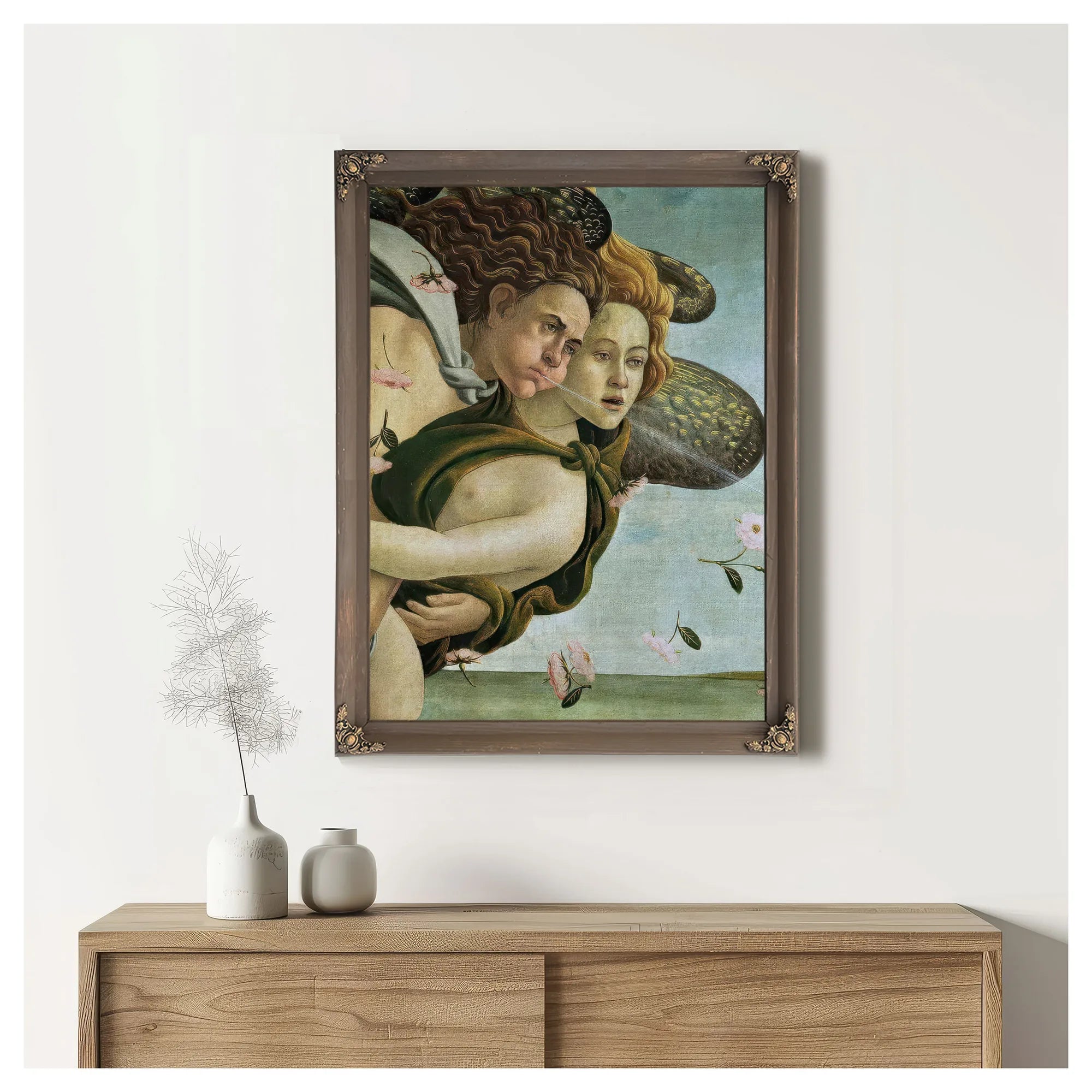 Zephyr And Chloris Detail From The Birth Of Venus By Sandro Botticelli Fine Art Print