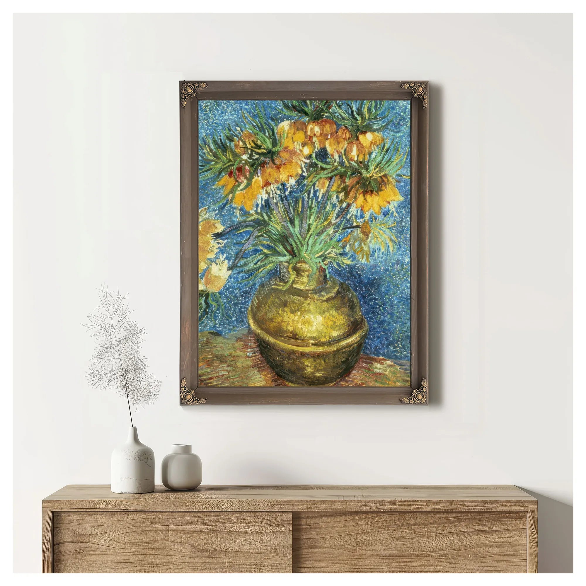 Crown Imperial Fritillaries In A Copper Vase By Vincent Van Gogh Fine Art Print