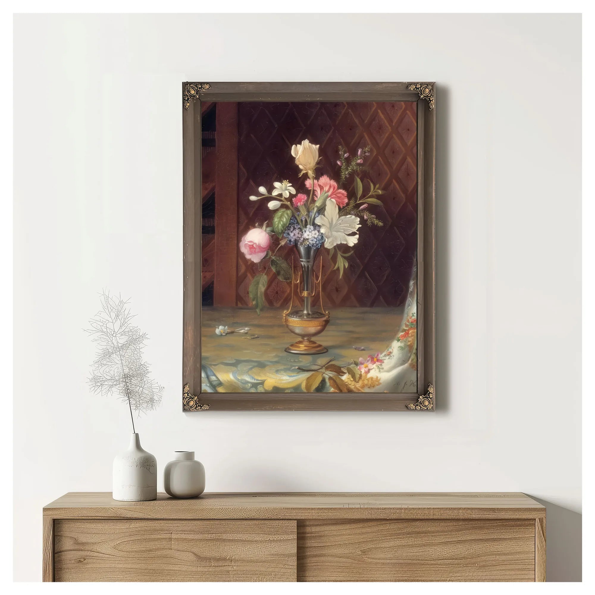 Vase Of Mixed Flowers By Martin Johnson Heade Fine Art Print