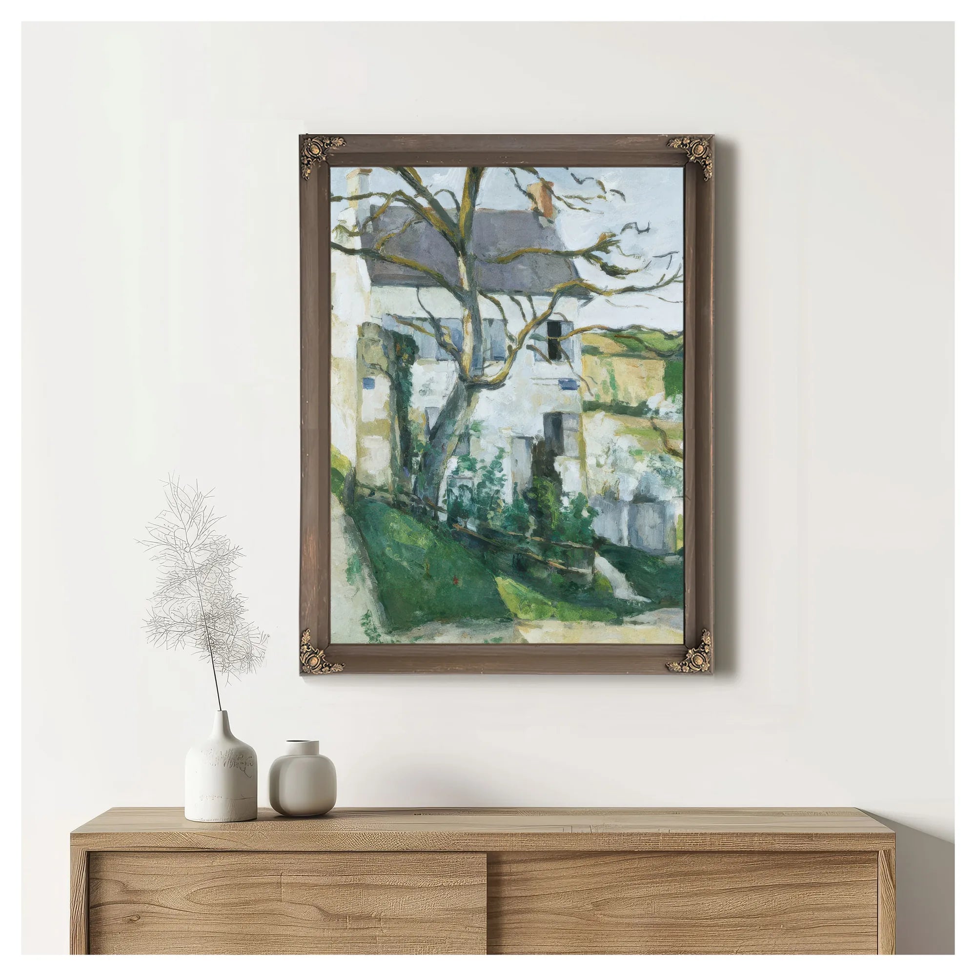 House And Tree By Paul Cezanne Fine Art Print