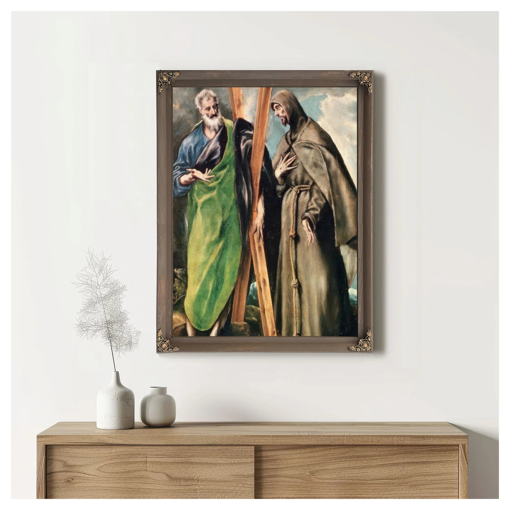 Ss. Andrew And Francis Of Assisi By El Greco Fine Art Print