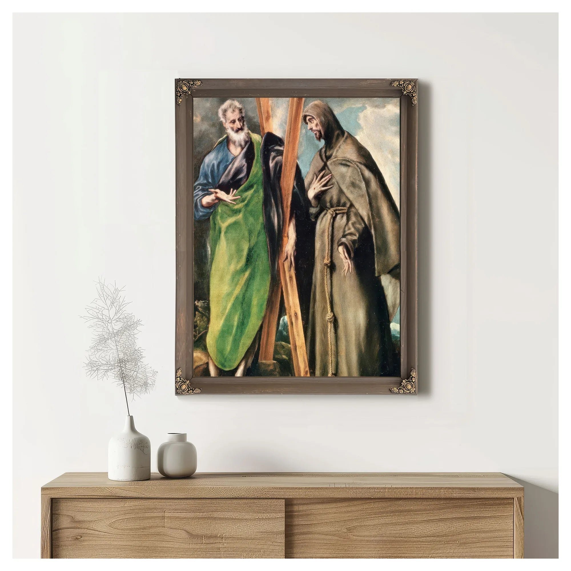 Ss. Andrew And Francis Of Assisi By El Greco Fine Art Print