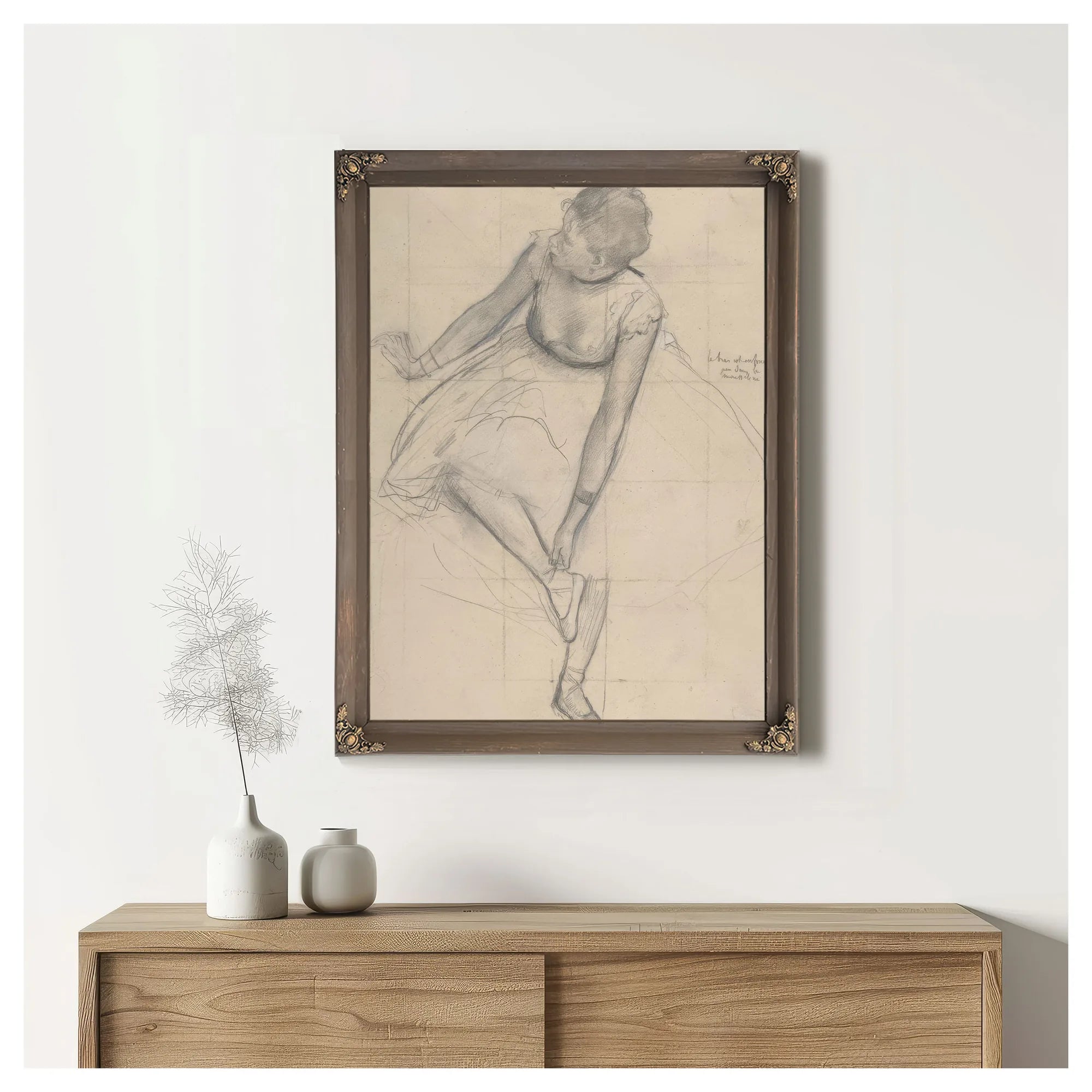 Dancer Adjusting Her Slipper By Edgar Degas Fine Art Print
