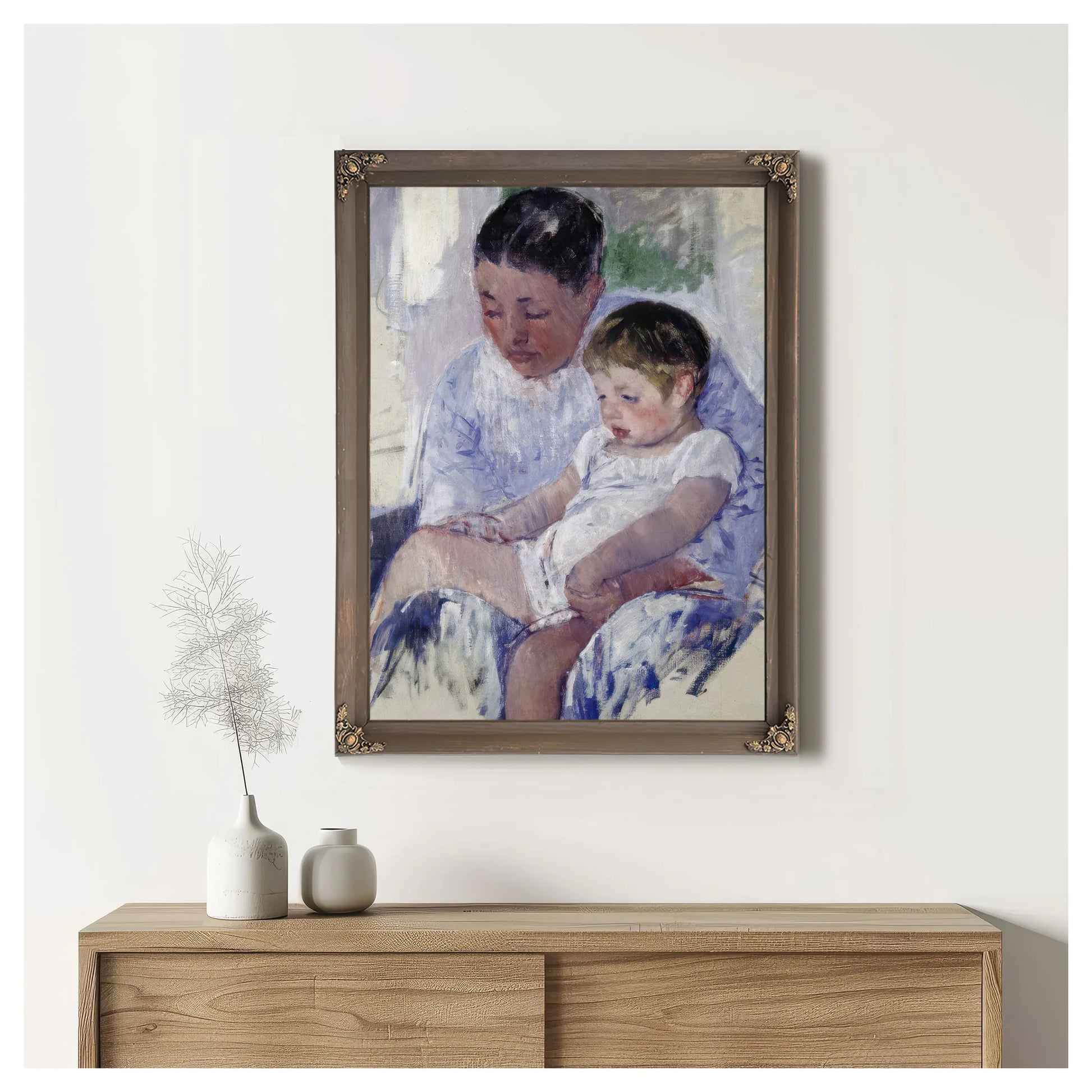 Jenny And Her Sleepy Child By Mary Cassatt Fine Art Print