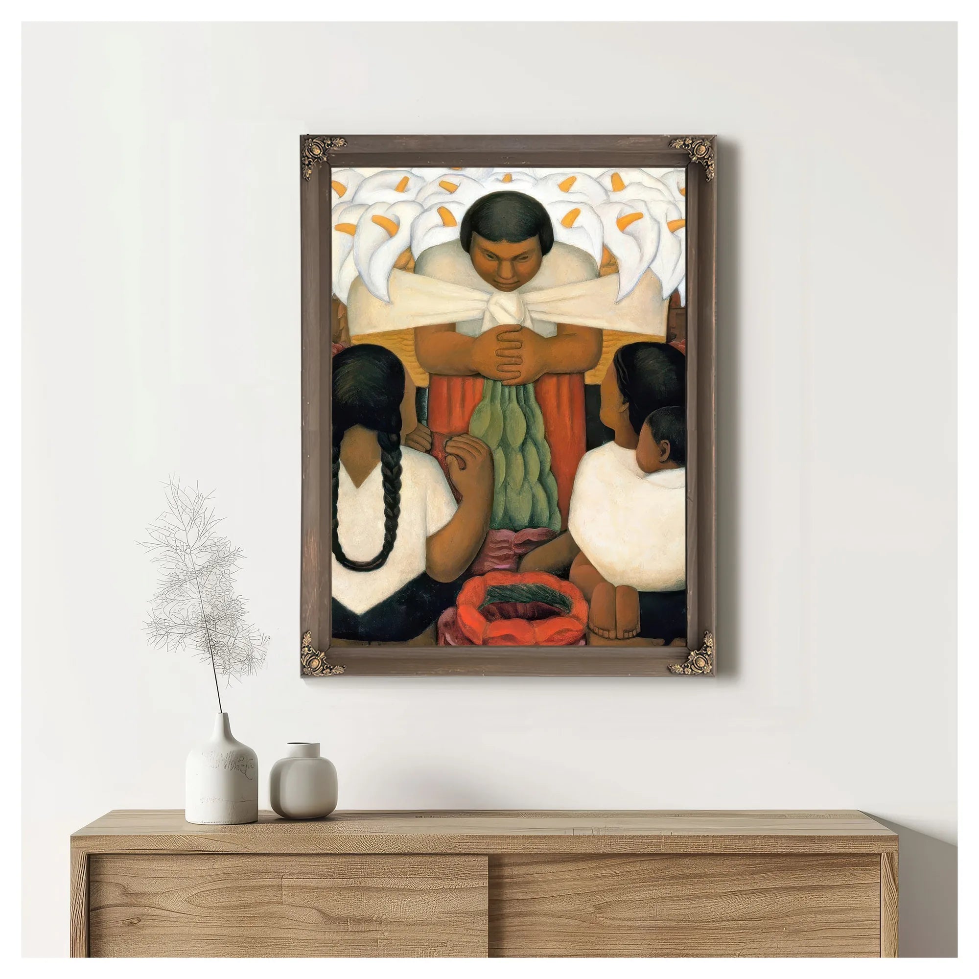 Flower Day Flower Festival By Diego Rivera Fine Art Print