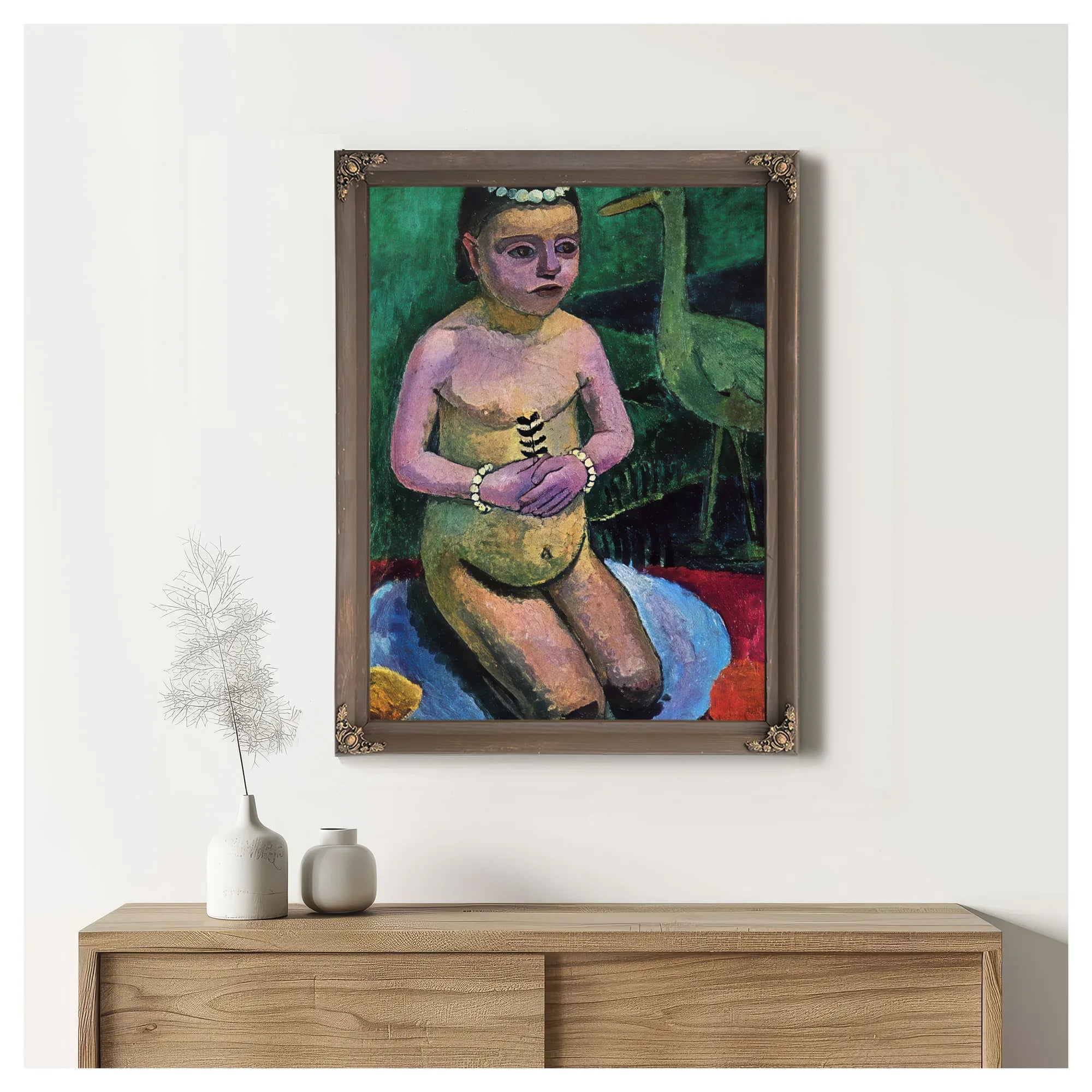 Girl With Stork By Paula Modersohn Becker Fine Art Print