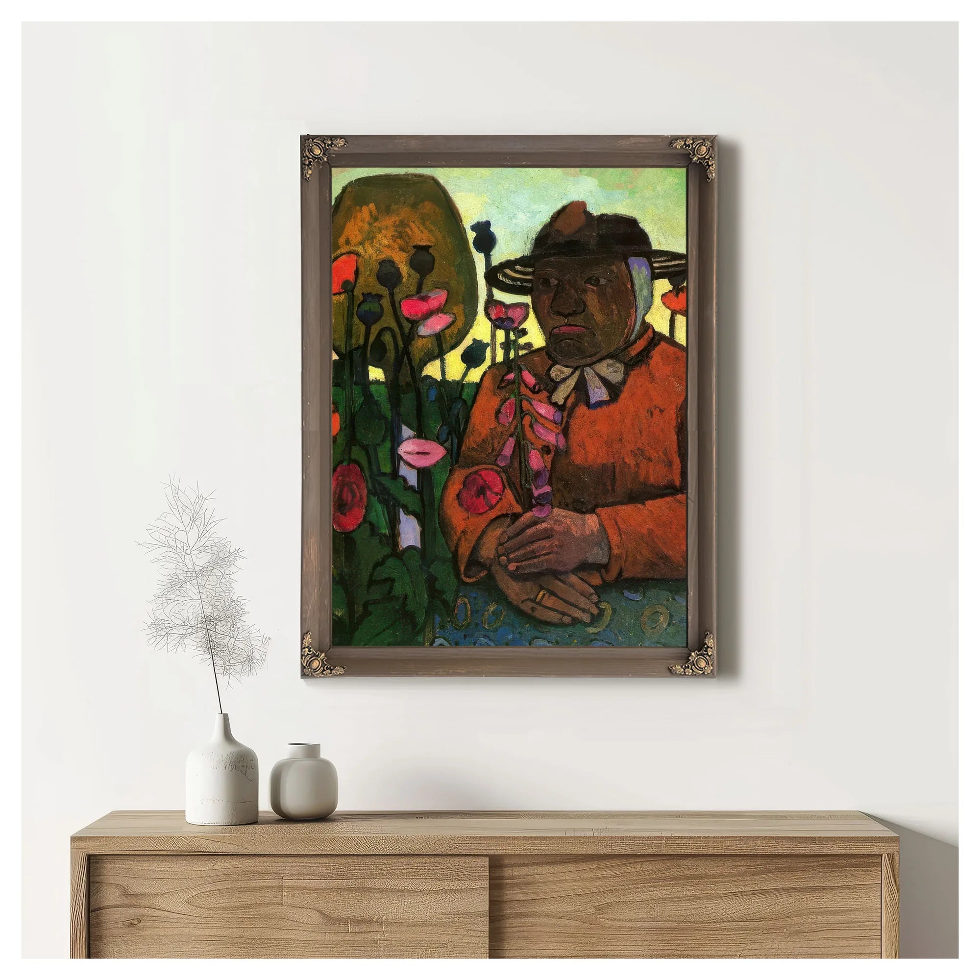 Old Peasant Woman In The Garden By Paula Modersohn Becker Fine Art Print