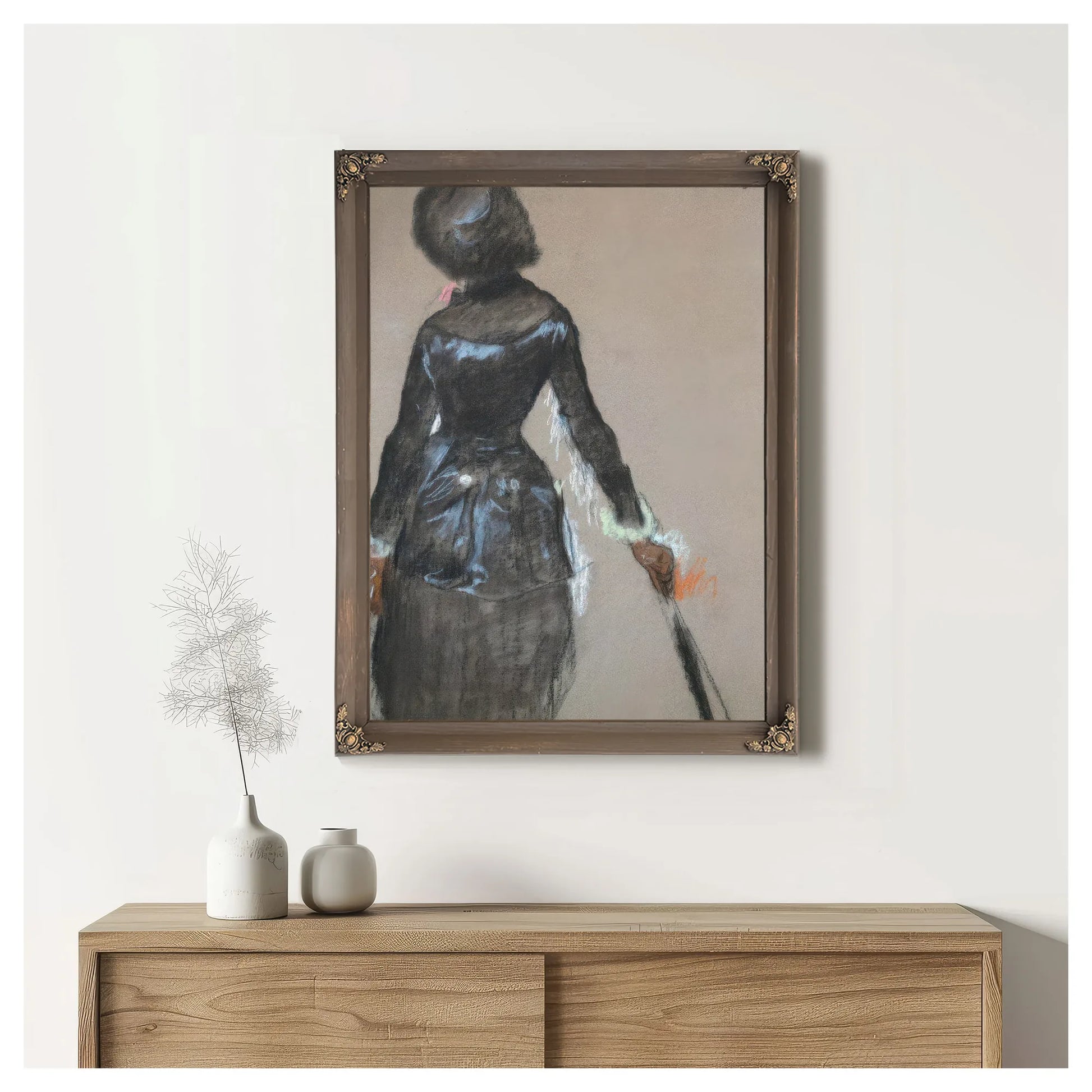 Mary Cassatt At The Louvre By Edgar Degas Fine Art Print