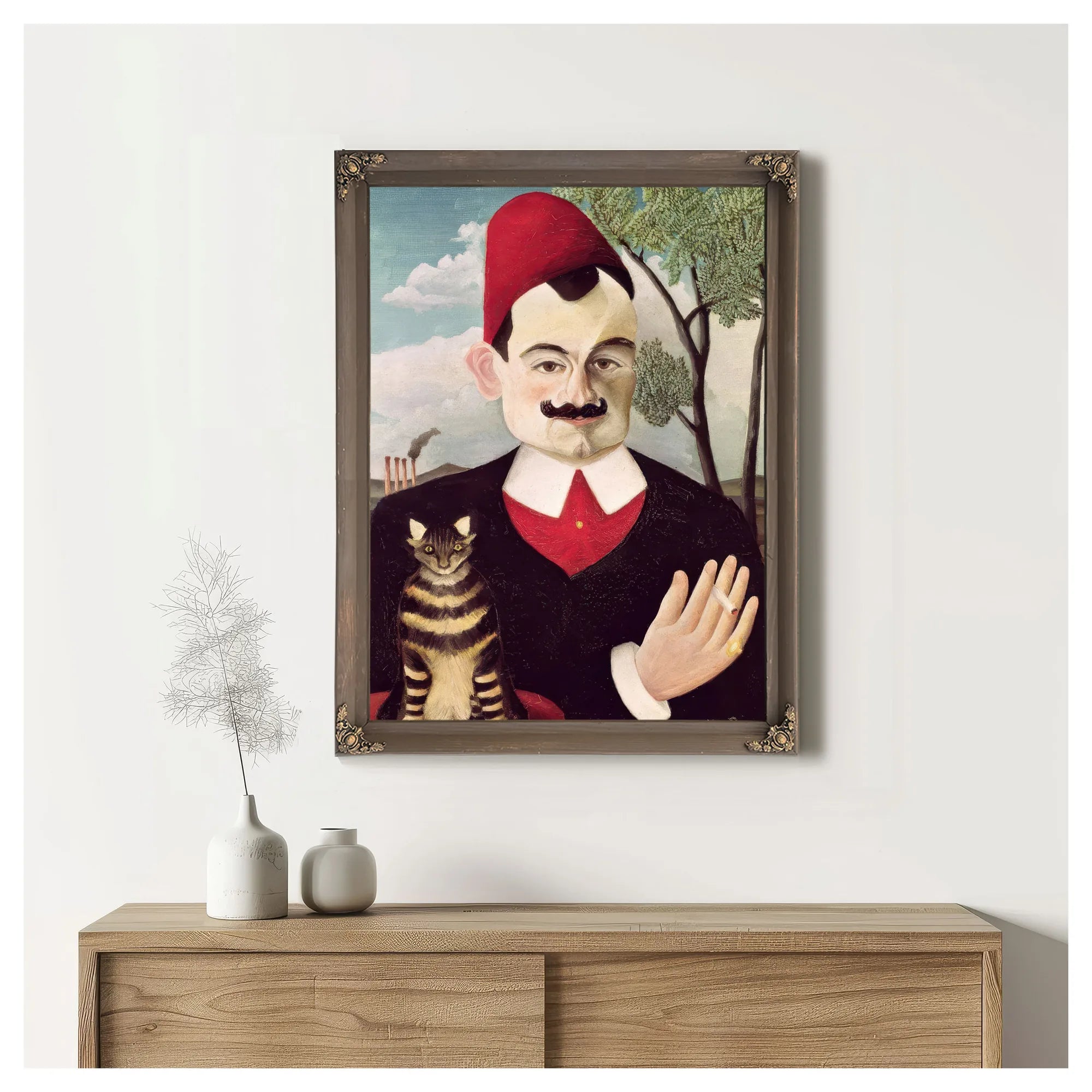 Portrait Of Pierre Loti (1850 1923) By Henri Julien Felix Rousseau Fine Art Print