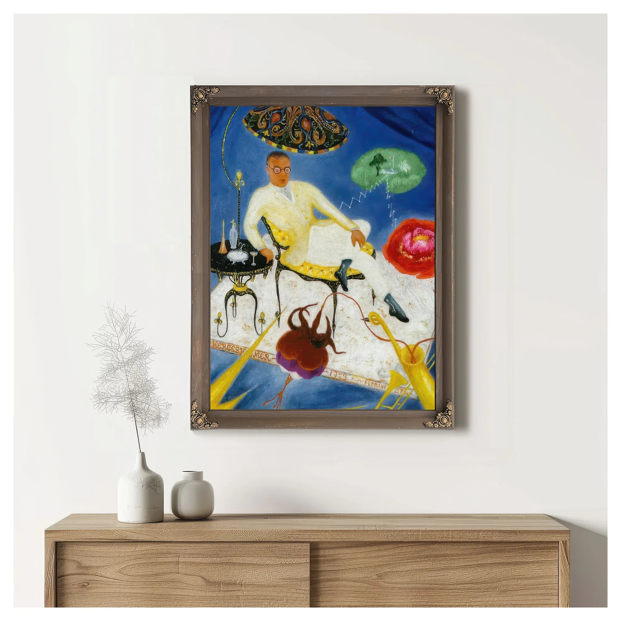 Portrait Of Joseph Hergesheimer By Florine Stettheimer Fine Art Print