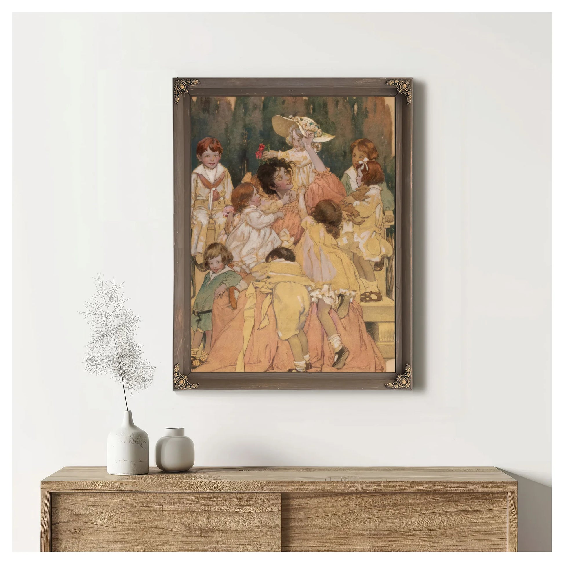 A Childs Garden Of Verses Book Illustration 1905 By Jessie Willcox Smith Fine Art Print