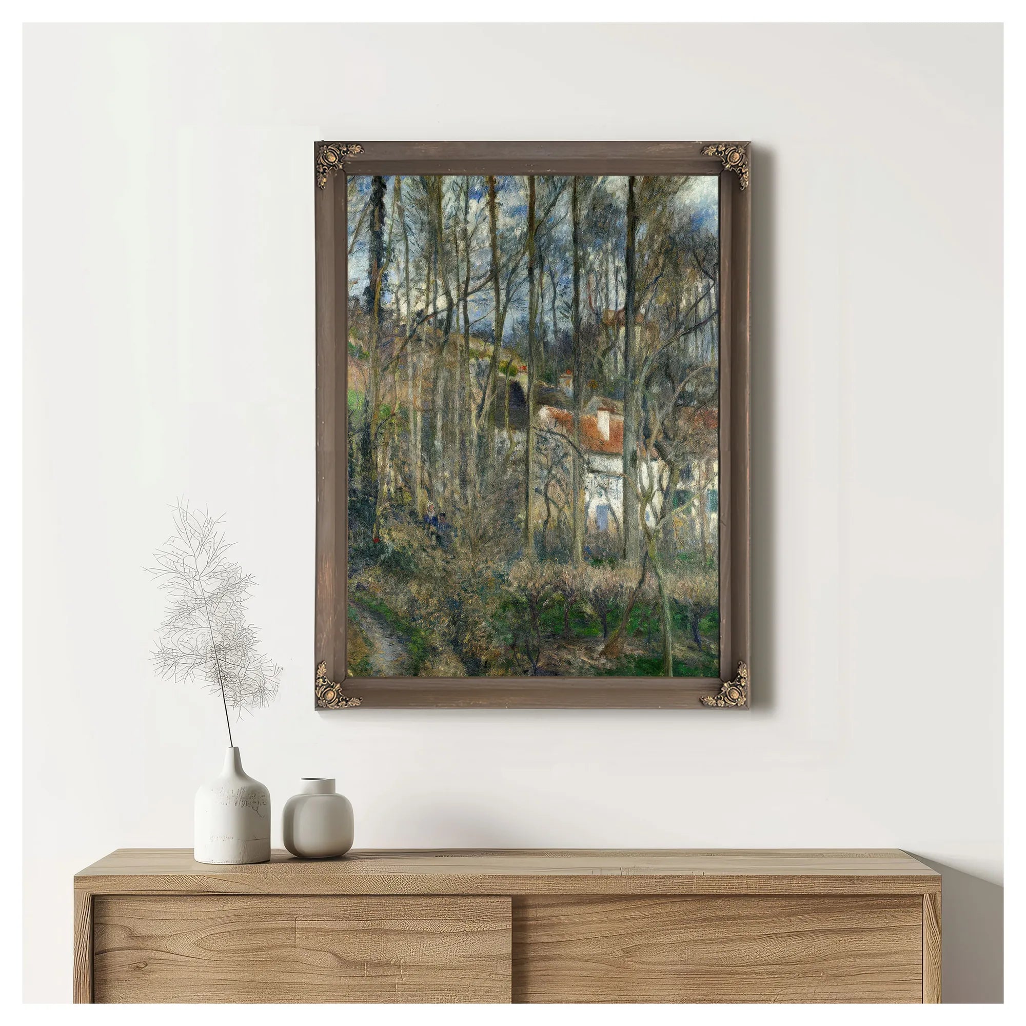 The Cote Des Boeufs At L Hermitage By Camille Pissarro Fine Art Print