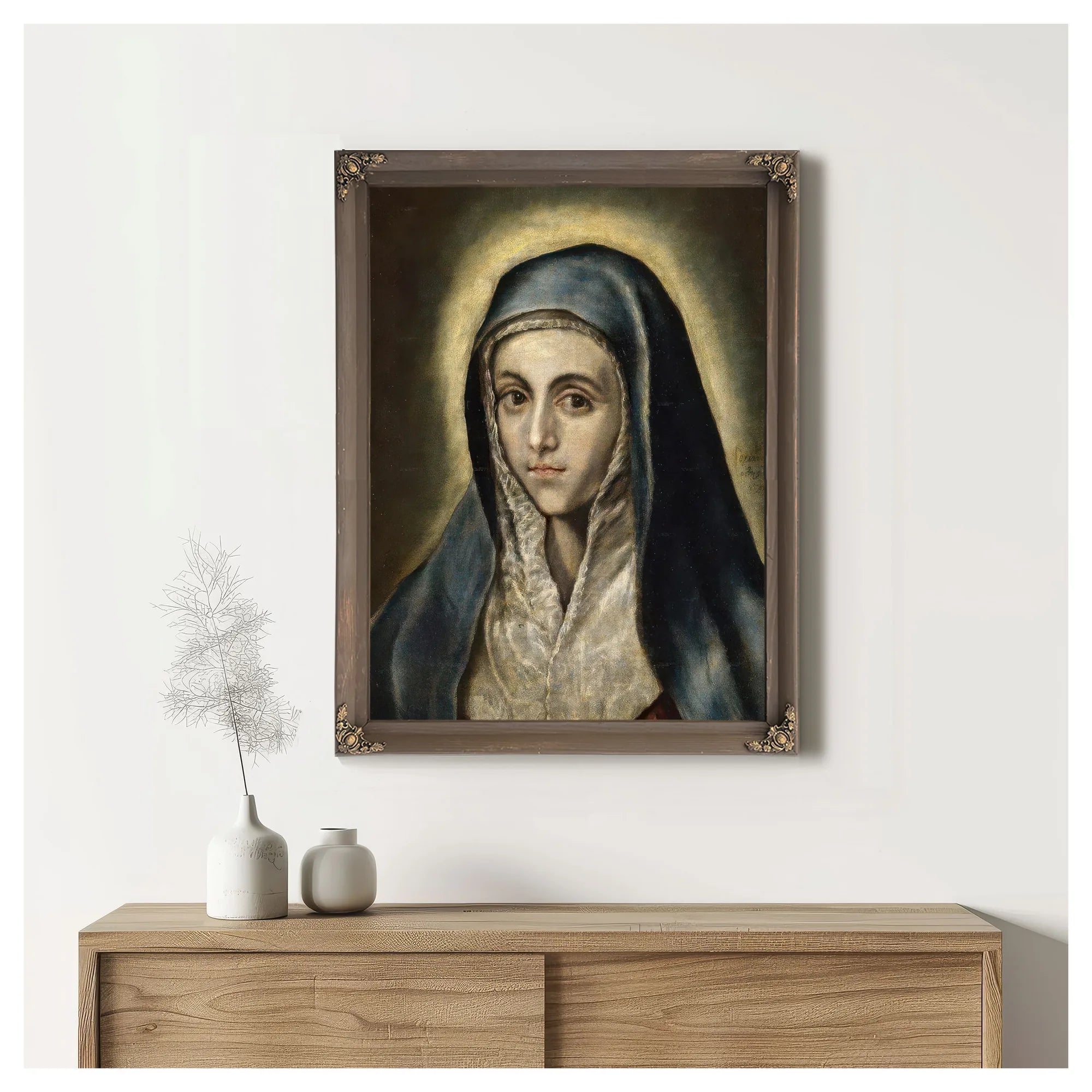 The Virgin Mary 1597 52X41Cm Museo Del Prado P00829 By El Greco Fine Art Print